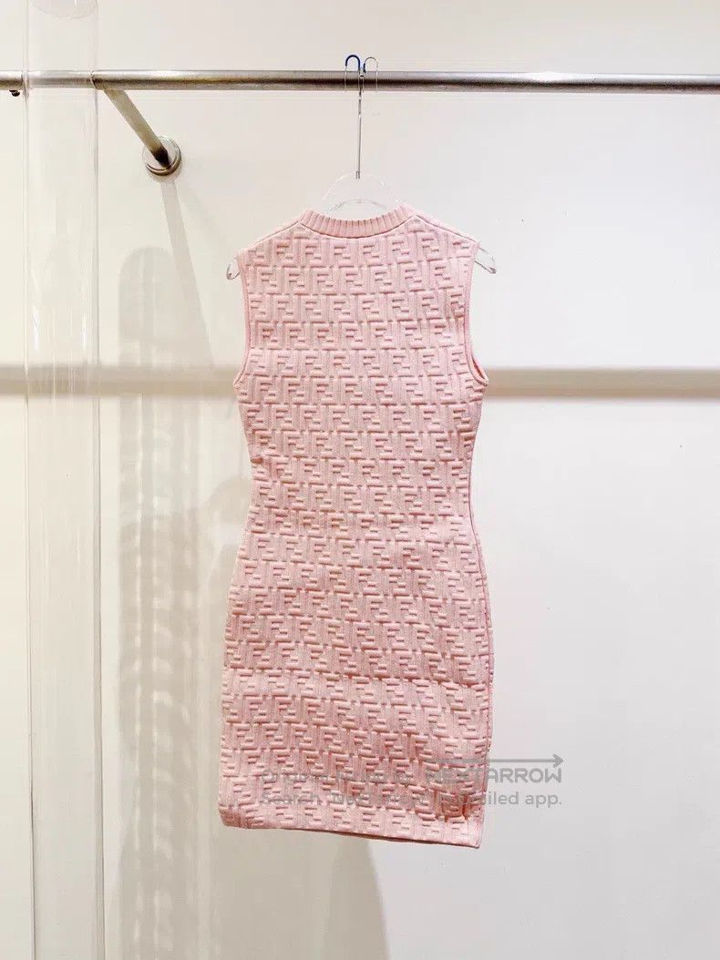 Fendi Fendi Logo All-Over Dress Size XS / US 0-2 / IT 36-38 - 3 Thumbnail