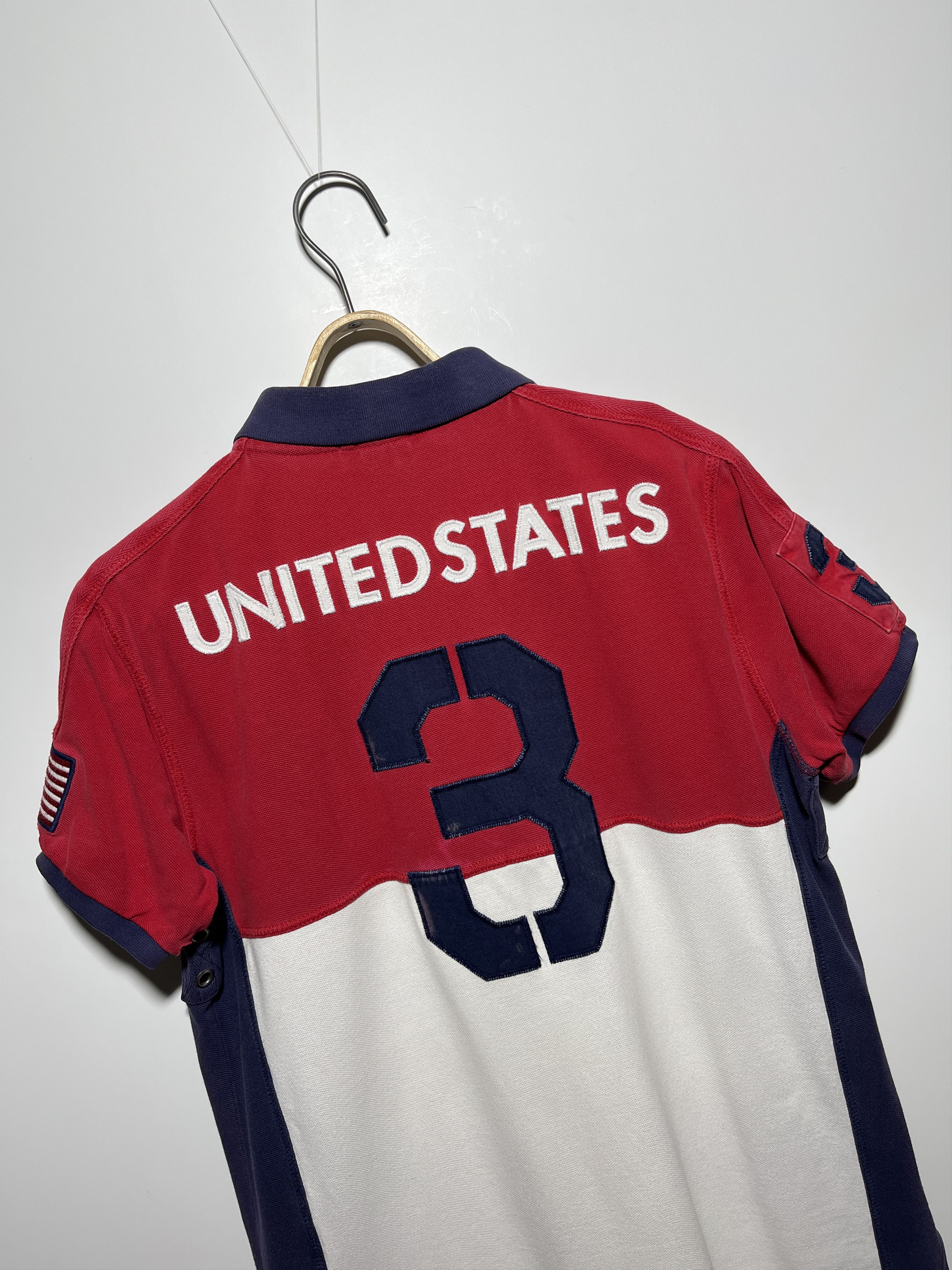 Polo Ralph Lauren Distressed Polo Ralph Lauren #3 United States Team Shirt Size US L / EU 52-54 / 3 - 5 Thumbnail