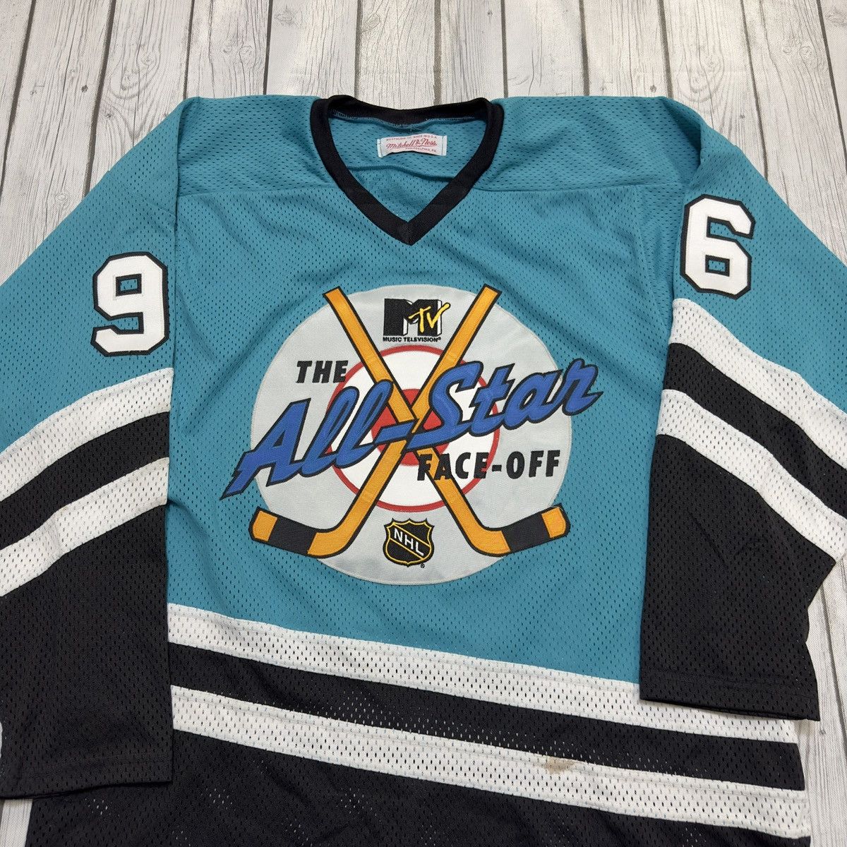 Mitchell & Ness × Mtv × Vintage Vintage 1996 MTV All Star Face Off hockey jersey Size US XL / EU 56 / 4 - 3 Thumbnail