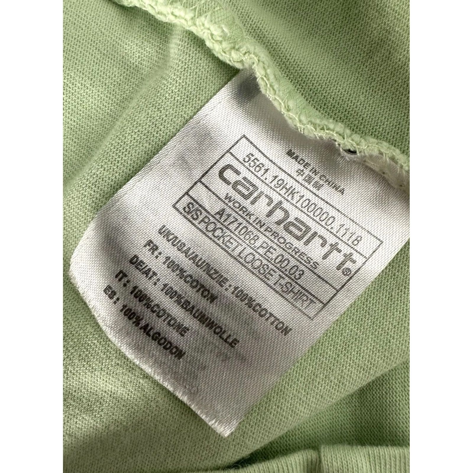Carhartt Carhartt Short Sleeve Pocket Tee Green Men's Small Size US 29 - 6 Thumbnail