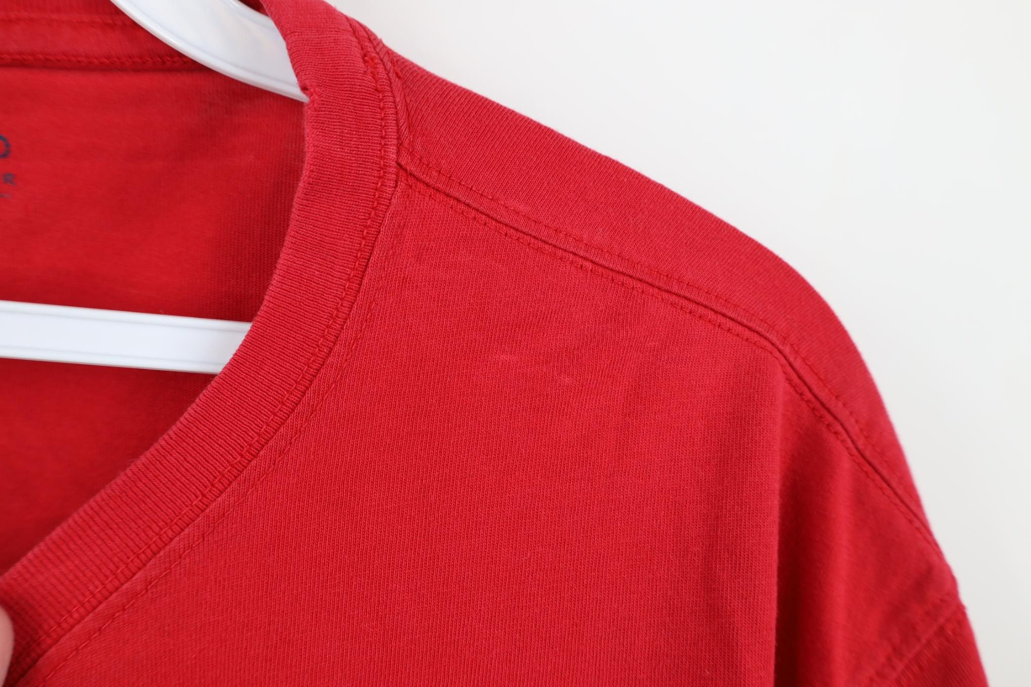 Lands' End Vintage Y2K Lands End Blank Short Sleeve T-Shirt Red Cotton Size US L / EU 52-54 / 3 - 5 Thumbnail