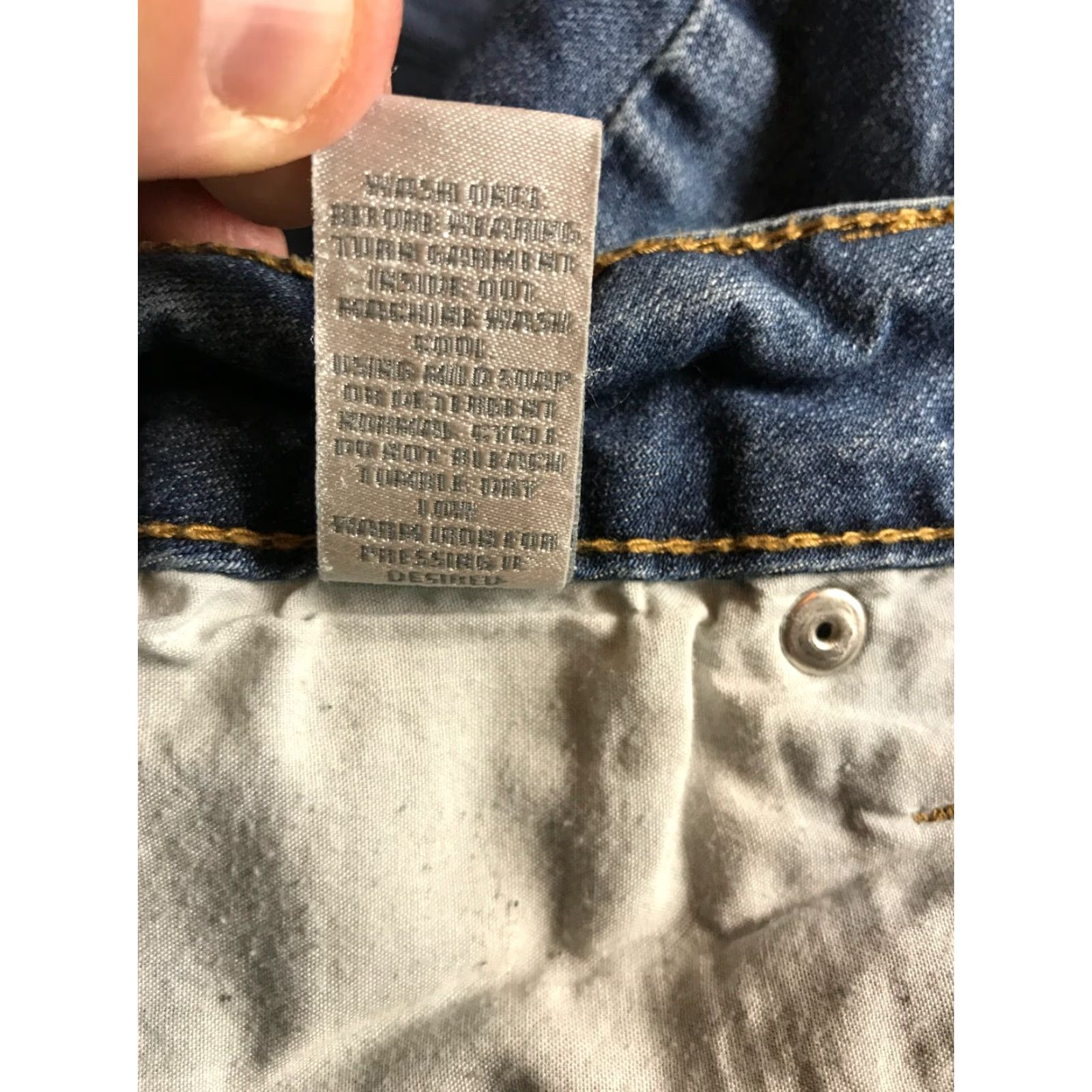 Vintage Fashion Bug Jeans Woman's 24 Blue Denim Pockets - Straight High Rise Regular Fit, Size 24, Denim, Pockets, Jeans, Women, Blue Size 42" / US 20 - 8 Thumbnail