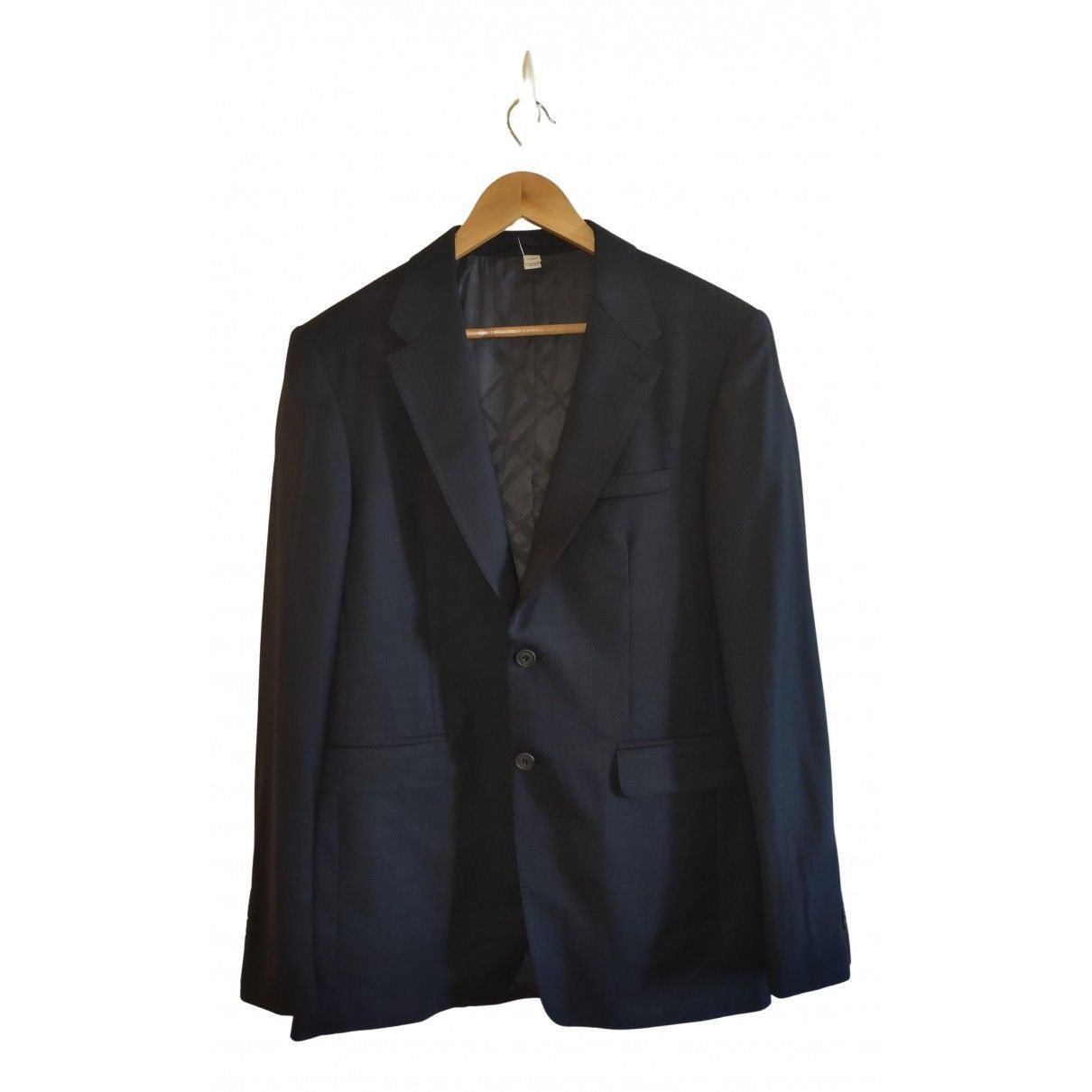 navy wool burberry jacket