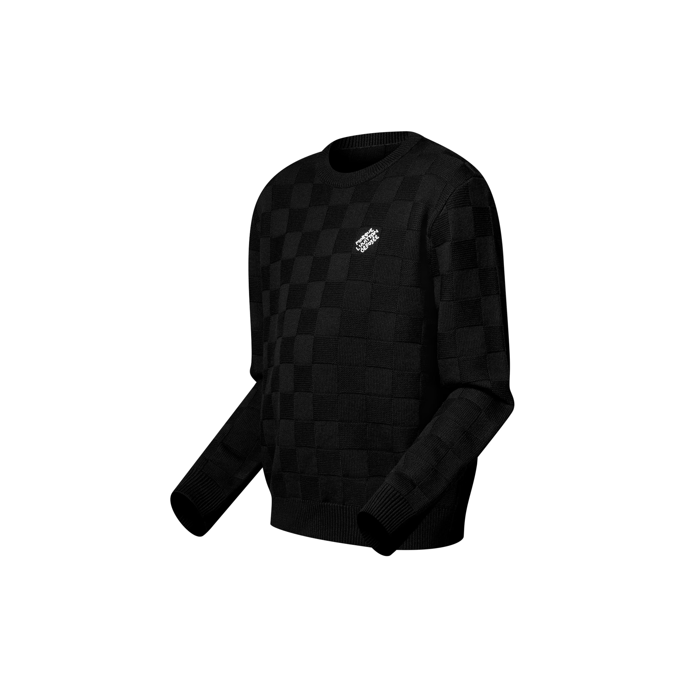 Louis Vuitton Embellished Wool Damier Jumper Size US XL / EU 56 / 4 - 2 Thumbnail