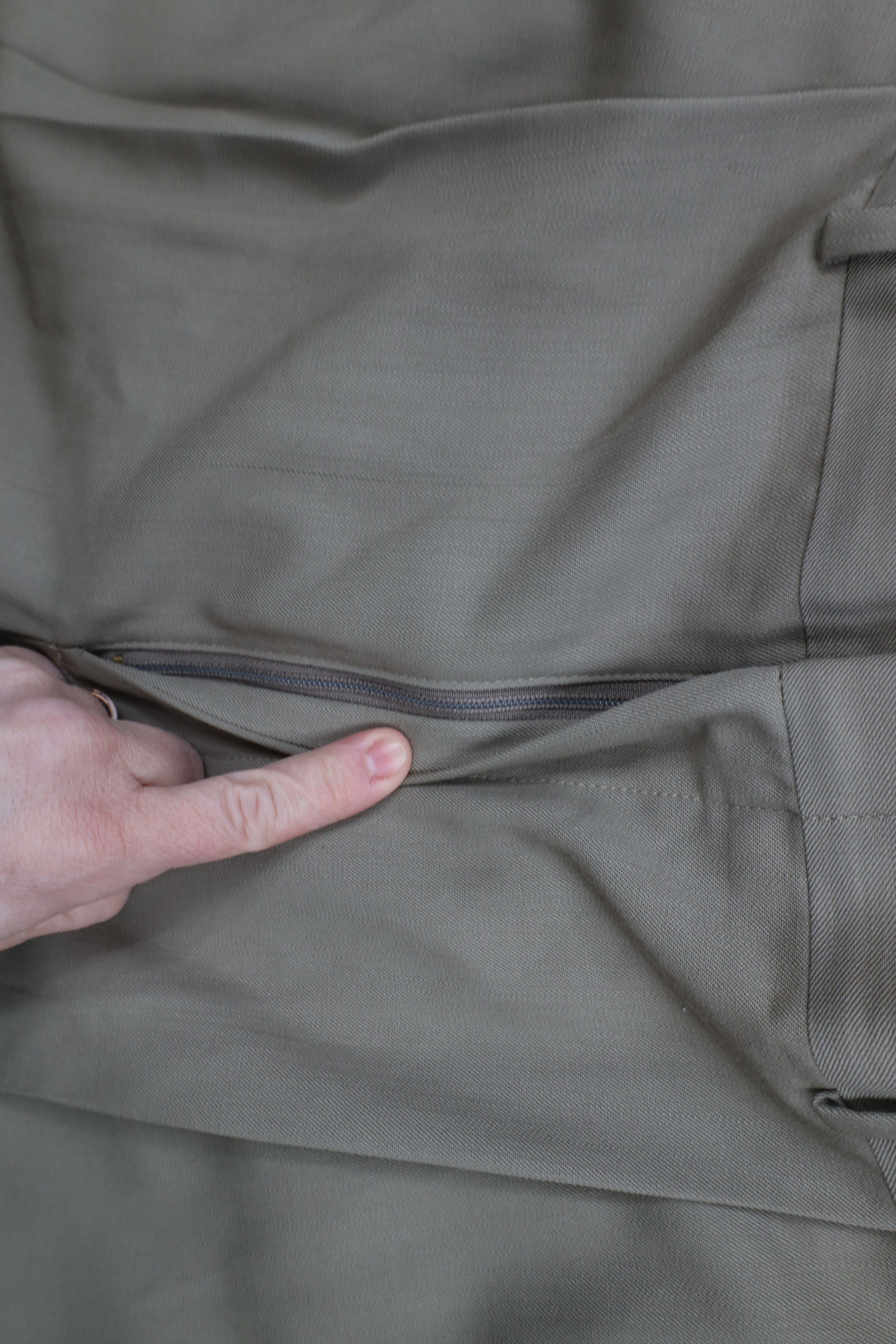 Vintage Vintage 70s Streetwear Wool Bell Bottoms Chino Pants Beige Size US 36 / EU 52 - 9 Thumbnail