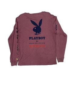 Pink playboy long hot sale sleeve shirt