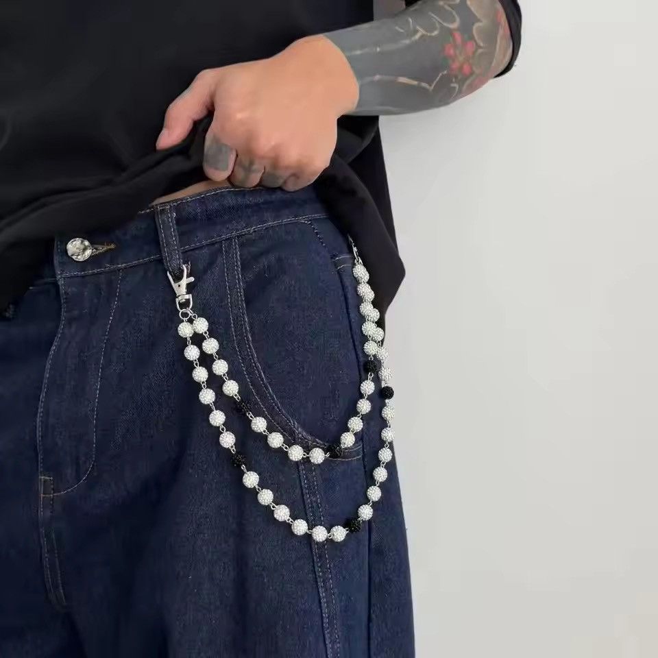 Jewelry Hip Hop Rhinestone Wallet Belt Chain Size ONE SIZE - 2 Thumbnail