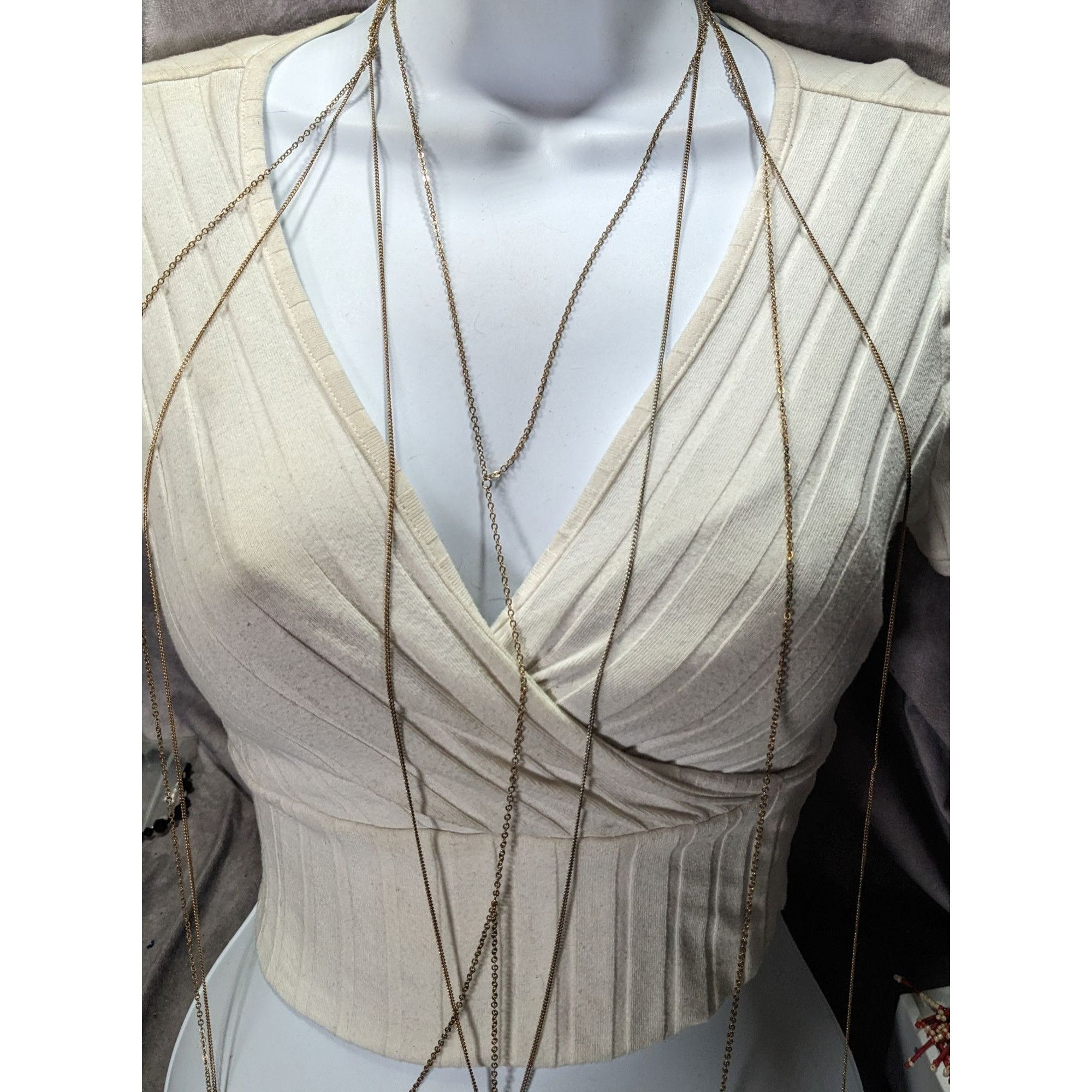 Aldo Party Club Gold-Tone ALDO Layered Body Chain Size ONE SIZE - 6 Thumbnail