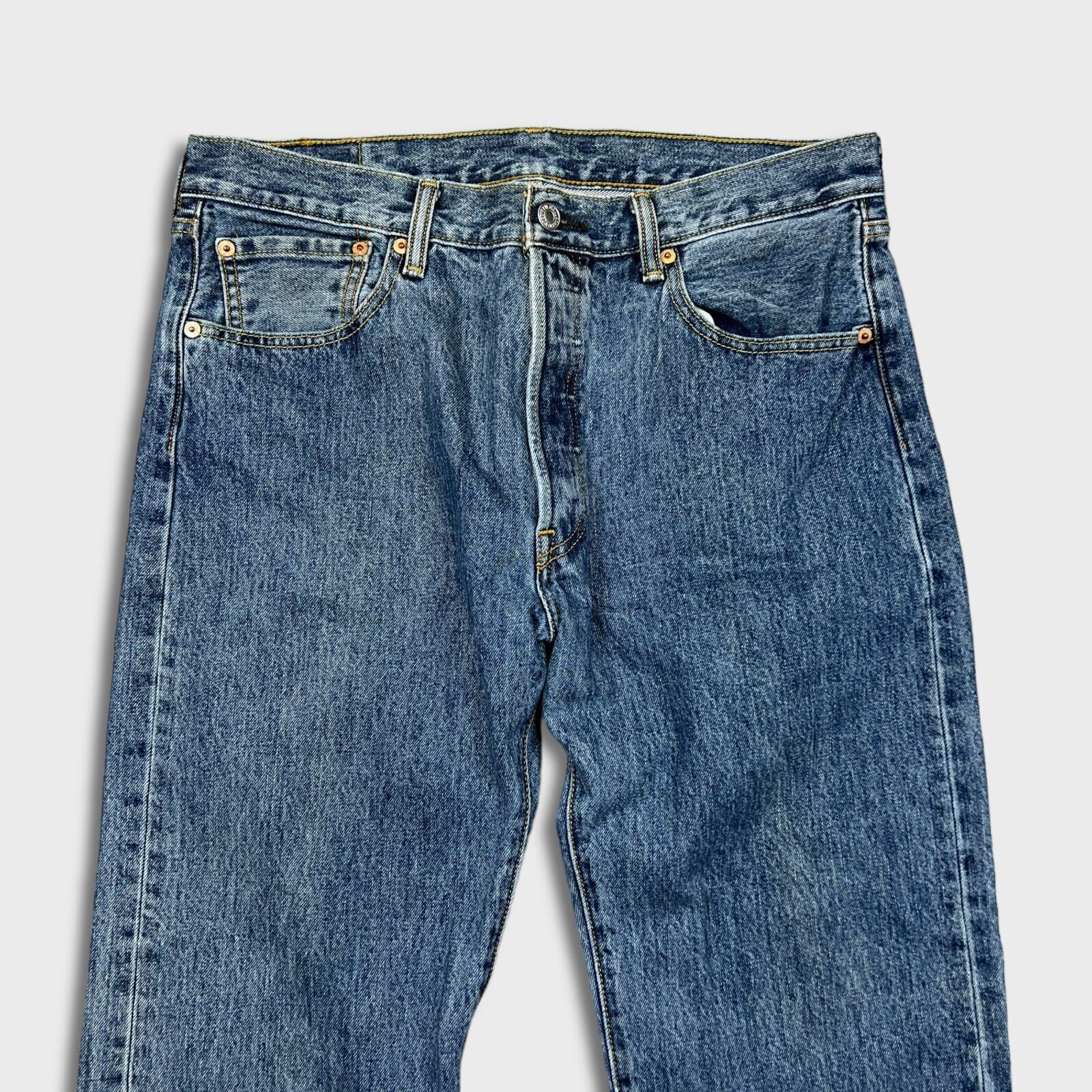 Levi's × Vintage Levi's 501 Jeans 34x30 Straight Leg Medium Wash Denim Pants Size US 34 / EU 50 - 2 Thumbnail