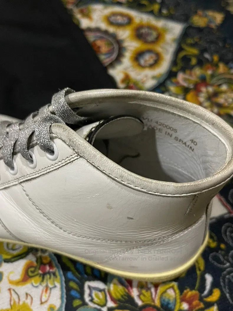 Saint Laurent Paris Saint Laurent Paris Silver Thread Lace-Up Sneakers Size US 7 / EU 40 - 7 Thumbnail