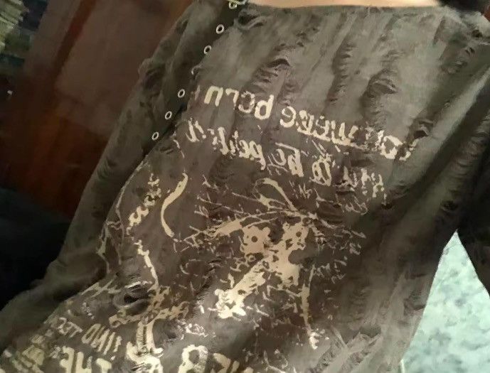 Japanese Brand Gothic Grunge Dark Hollow Out T Shirt Size M / US 6-8 / IT 42-44 - 4 Thumbnail