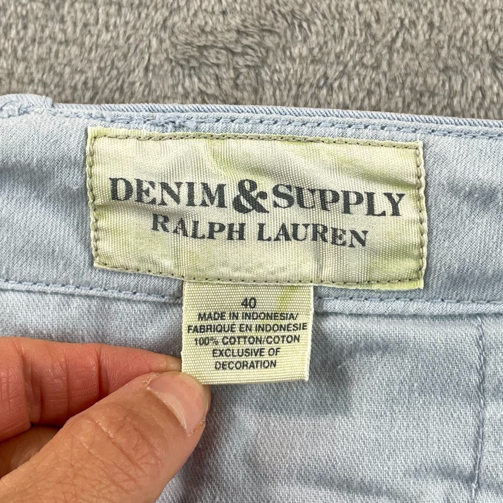 Ralph Lauren Ralph Lauren Denim & Supply Chino Shorts Men 40x9 Light Blue Twill Preppy Casual Shirt Size US 40 / EU 56 - 2 Thumbnail