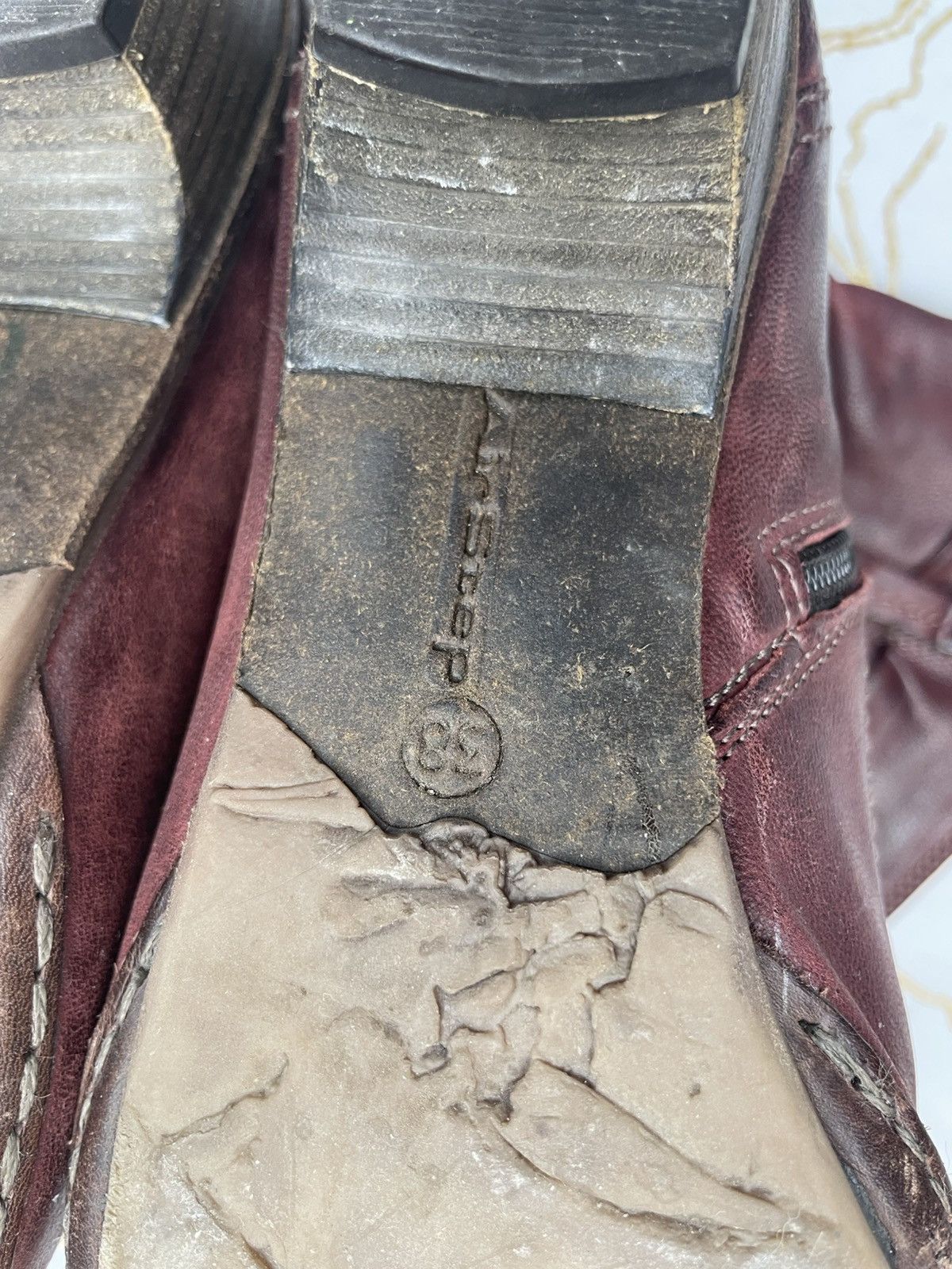 A.S.98 AS 98 Airstep Zipper Boho Biker Ankle Burgundy Boots EU 38 Size US 7.5 / IT 37.5 - 8 Thumbnail