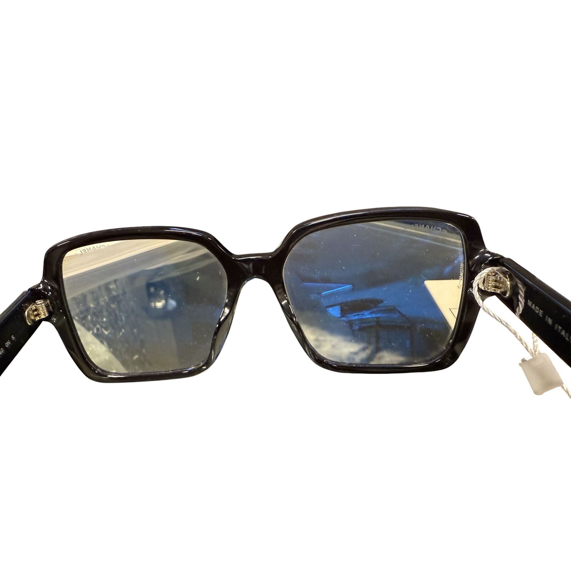 Chanel Chanel 5408 Square Eyeglasses Black Frame Clear Lenses Made Size ONE SIZE - 11 Thumbnail