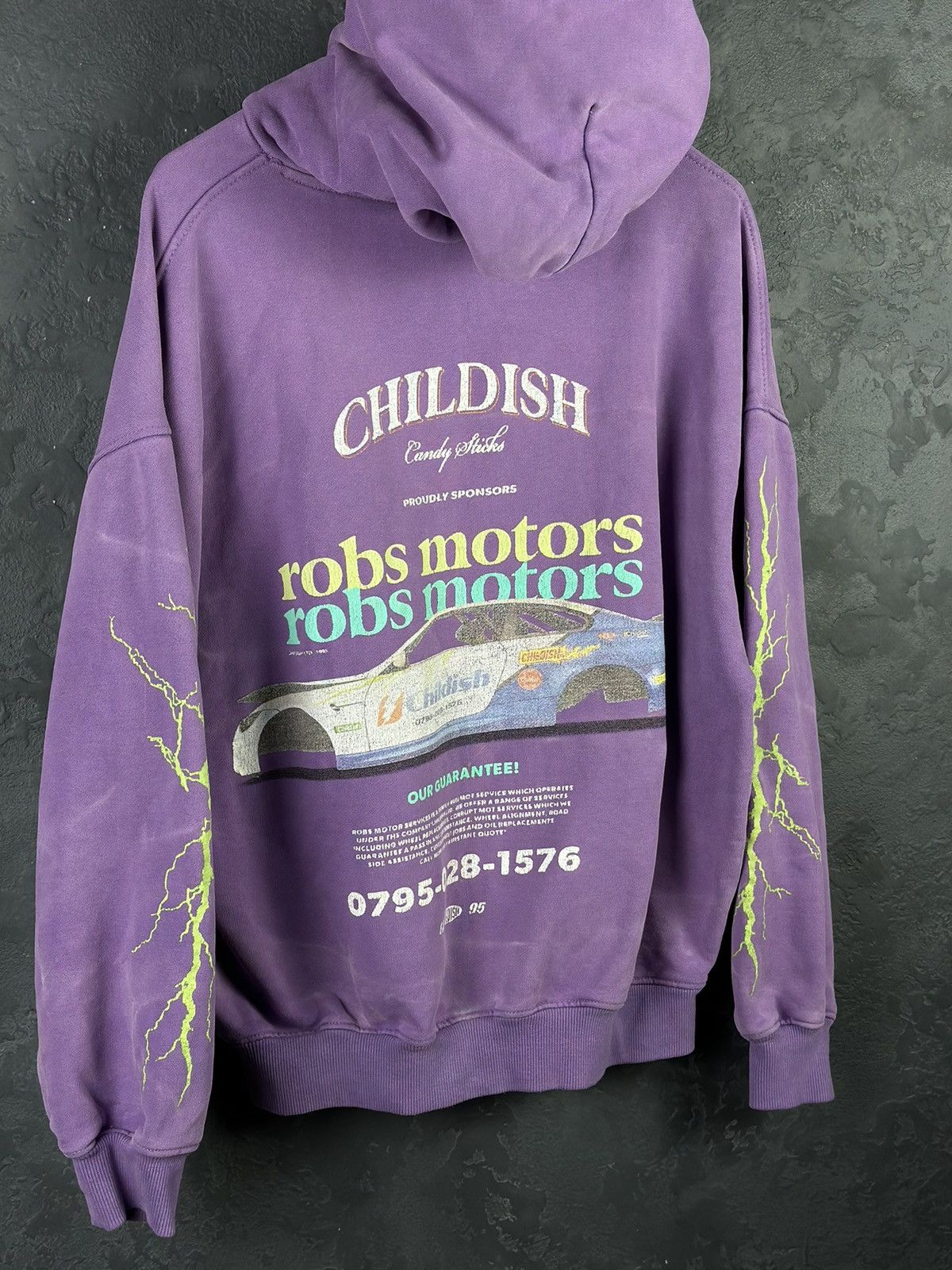 CHILDS Childish Robs Motors 90s Purple Hoodie Big Logo Y2K Racing Size US S / EU 44-46 / 1 - 7 Thumbnail