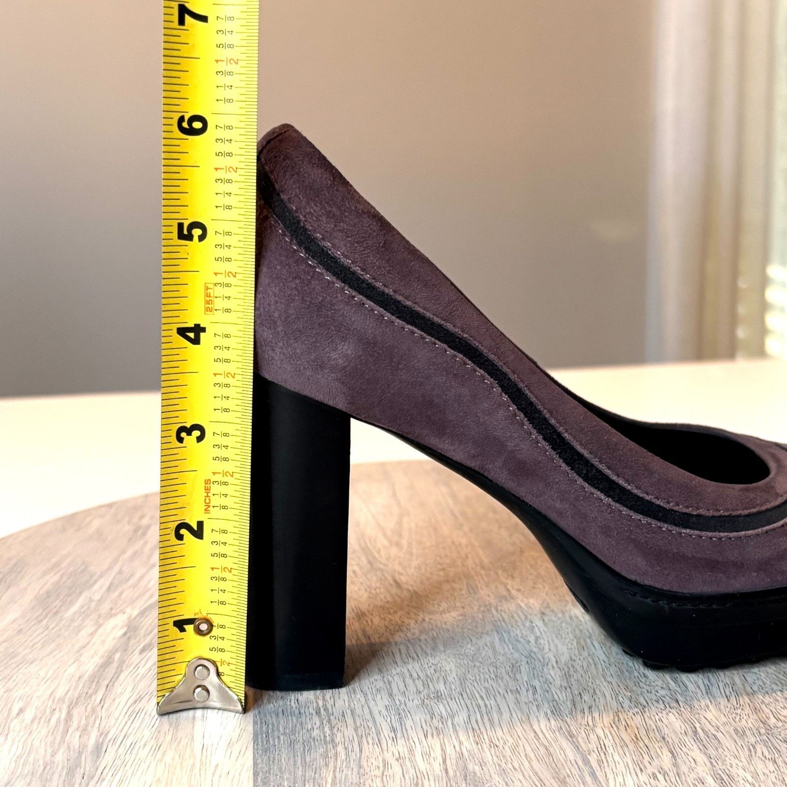 Tod's Tod's Suede Pumps Purple Block Heel Italy EU 37 US Size 7 Size US 7 / IT 37 - 9 Thumbnail