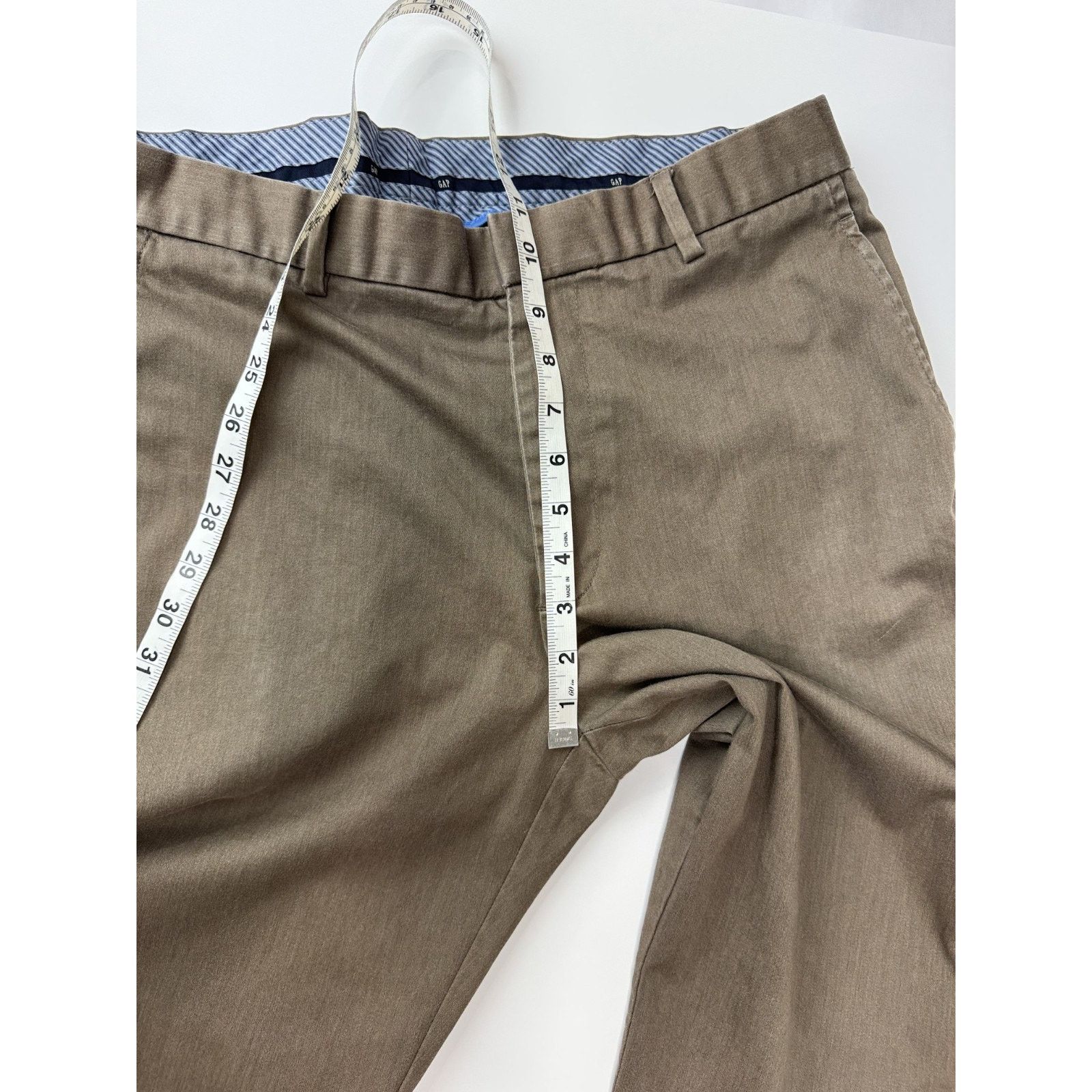 Gap GAP Men's Brown Straight Fit Pants Stretch Chinos 34 * 32 Size US 34 / EU 50 - 6 Thumbnail