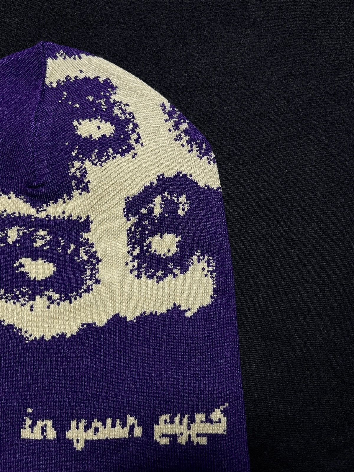 Japanese Brand In Your Eyes Reversible Purple No Cuff Knit Beanie OS Size ONE SIZE - 4 Thumbnail