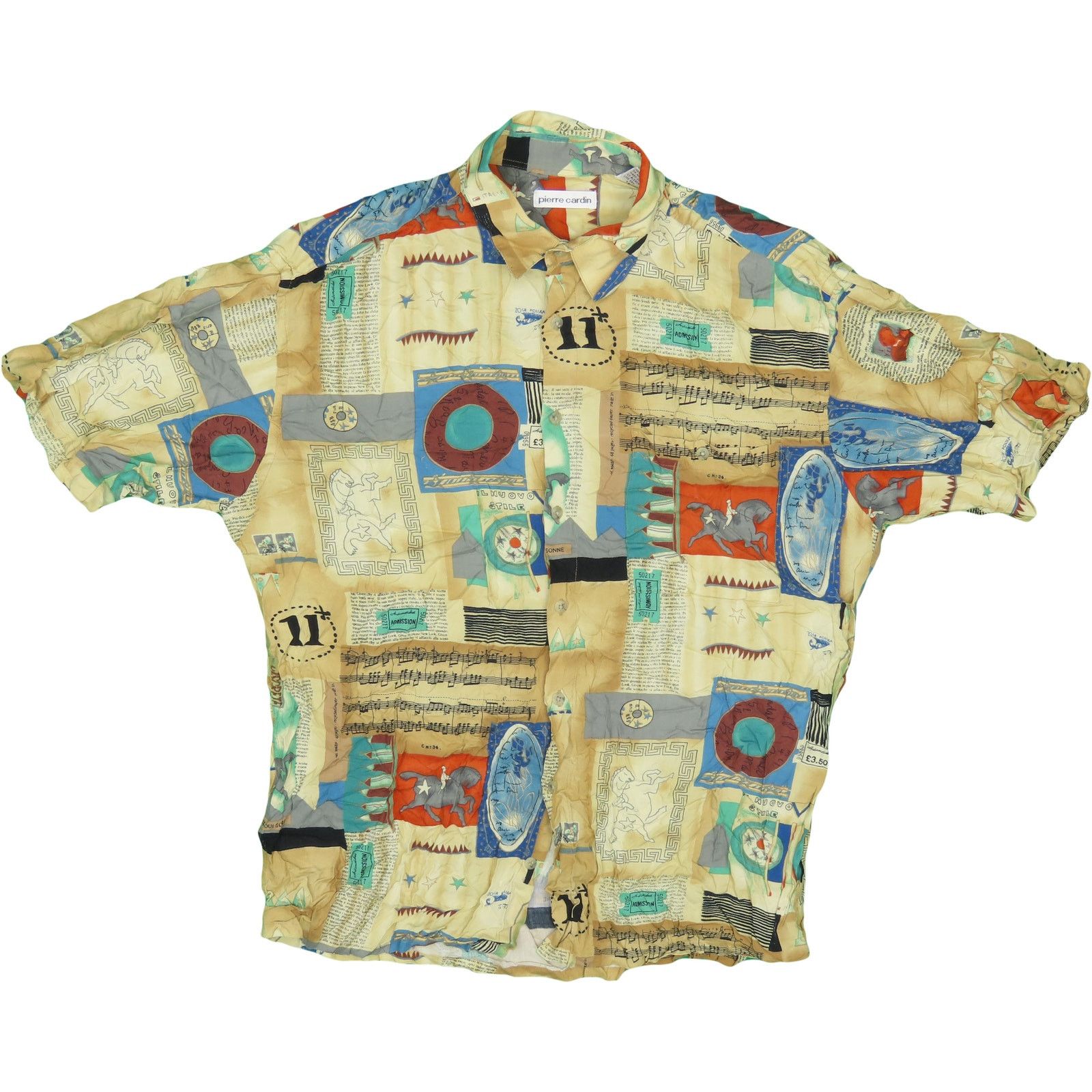 Pierre Cardin Pierre Cardin French LE REVEIL OUI SONNE Music Camp Shirt Size US L / EU 52-54 / 3 - 1 Thumbnail