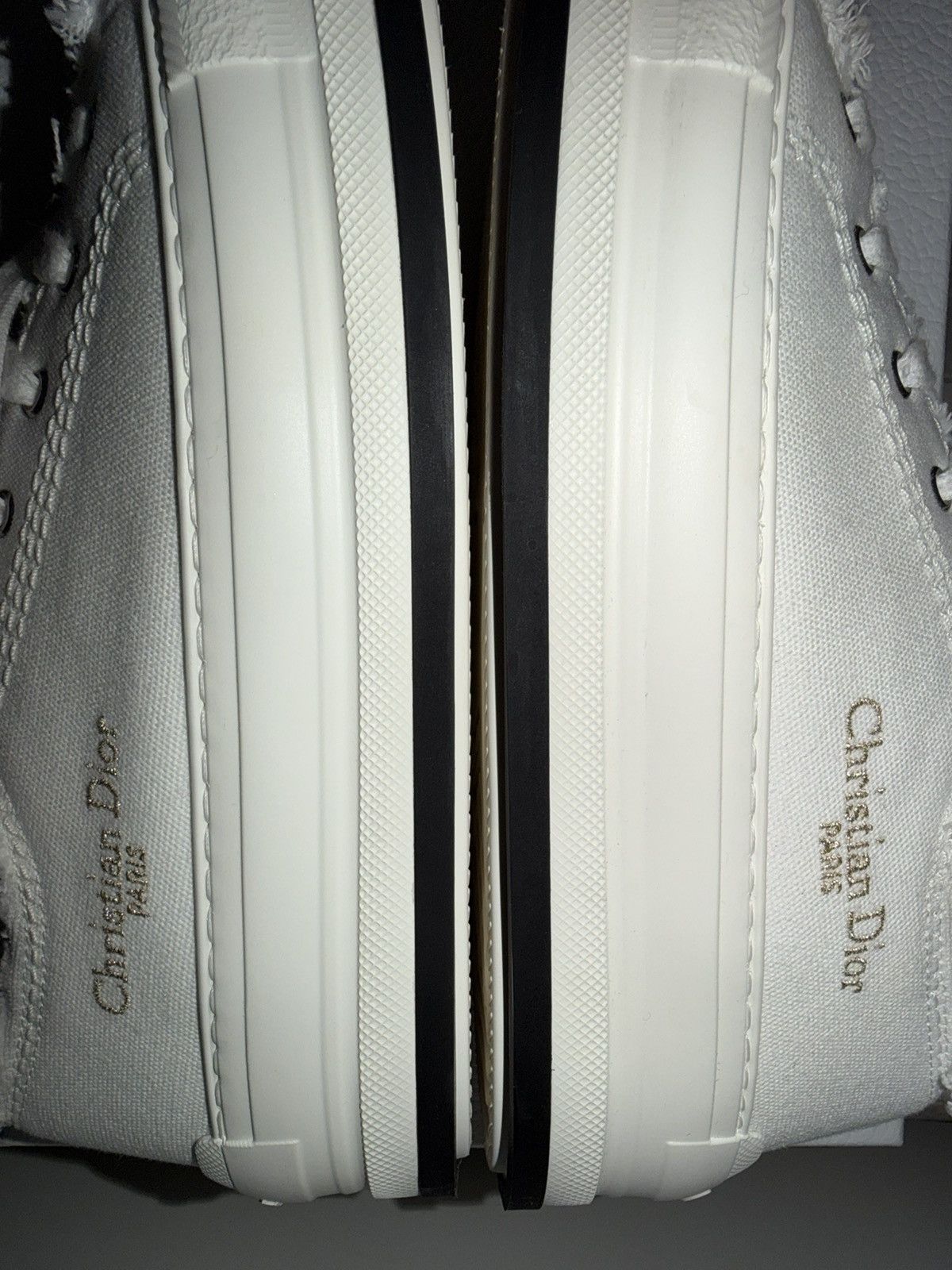 Dior WALK’N’DIOR PLATFORM SNEAKERS WHITE BLACK EMBROIDERED CANVAS Size US 10 / IT 40 - 8 Thumbnail
