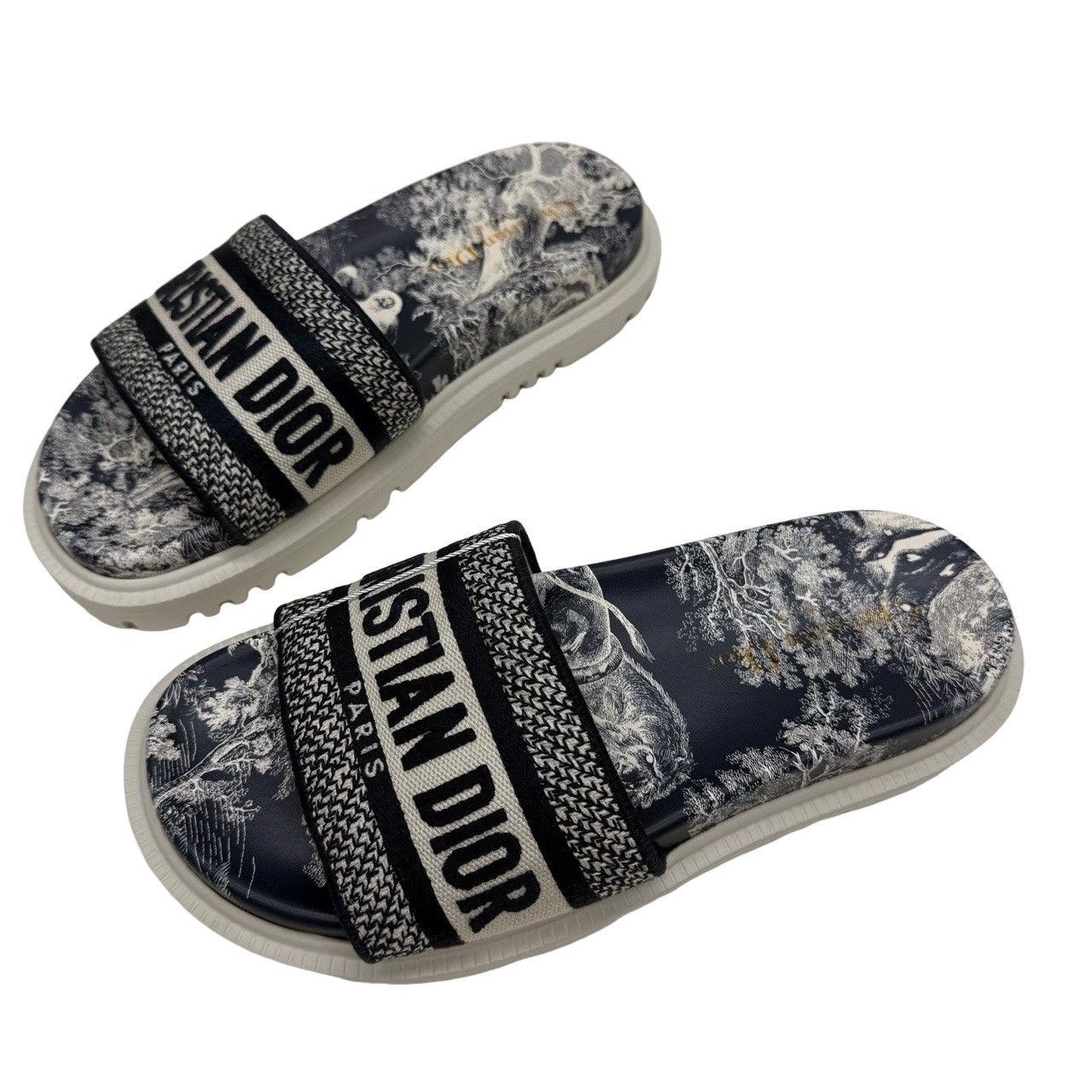 Dior Dior Toile de Jouy Dway Slides Size 35 Size US 5 / IT 35 - 1 Thumbnail