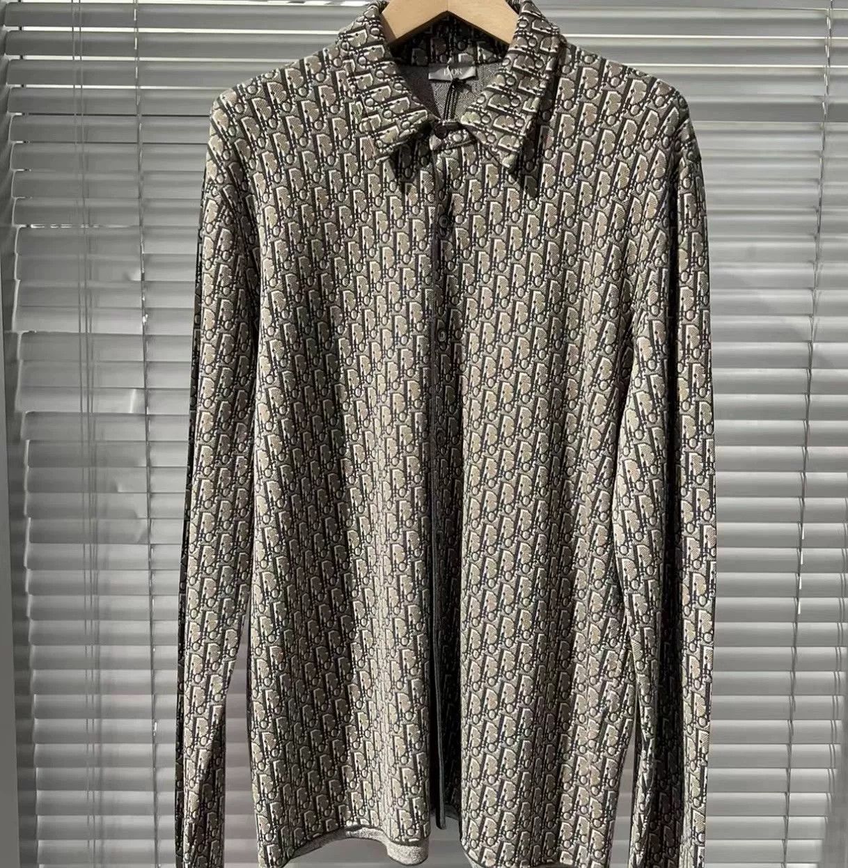 Dior Dior Oblique Knit Shirt Brown Size US M / EU 48-50 / 2 - 1 Thumbnail