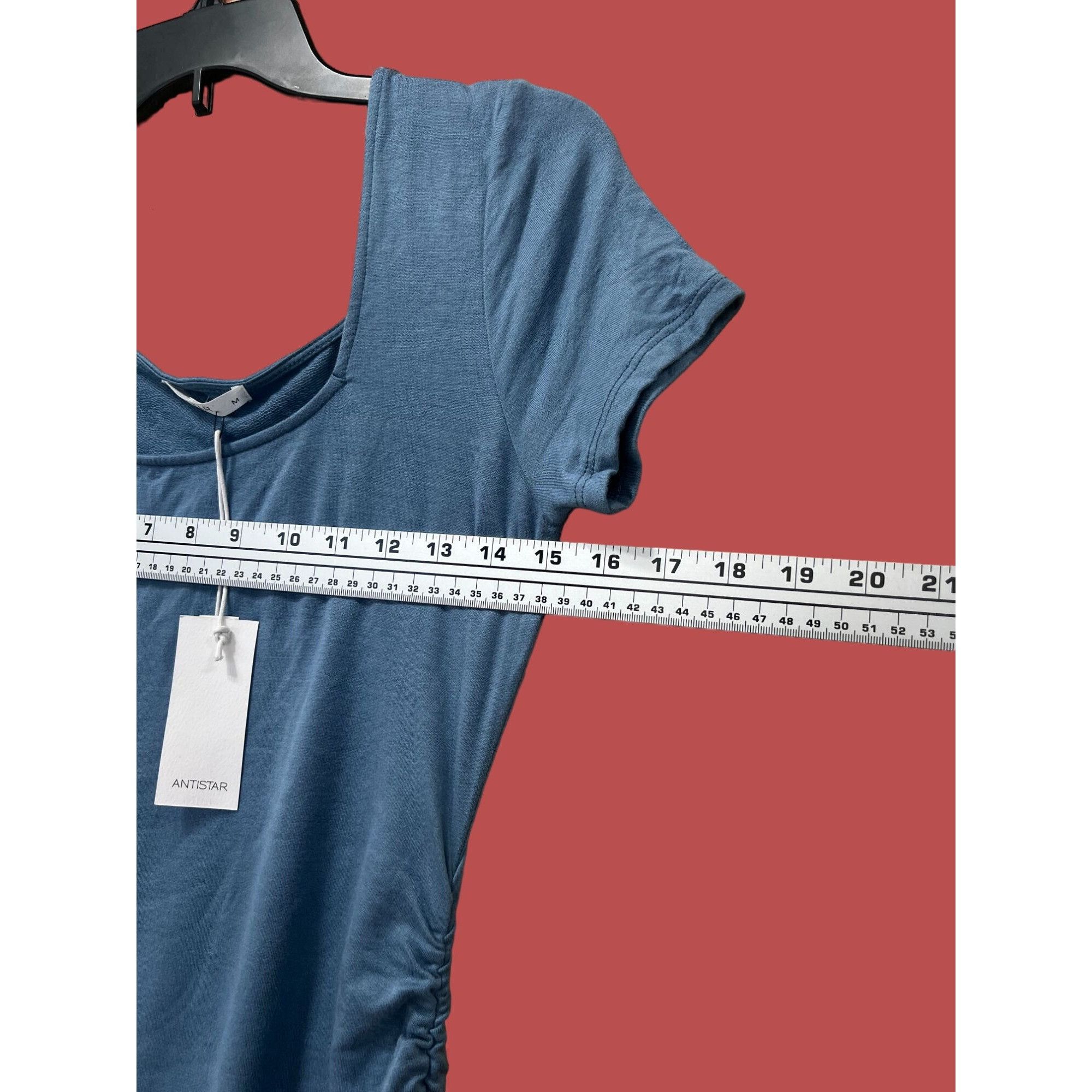 Other Antistar - Maternity Shirt Dress Short Sleeve - Blue - Mediu Size M / US 6-8 / IT 42-44 - 3 Thumbnail