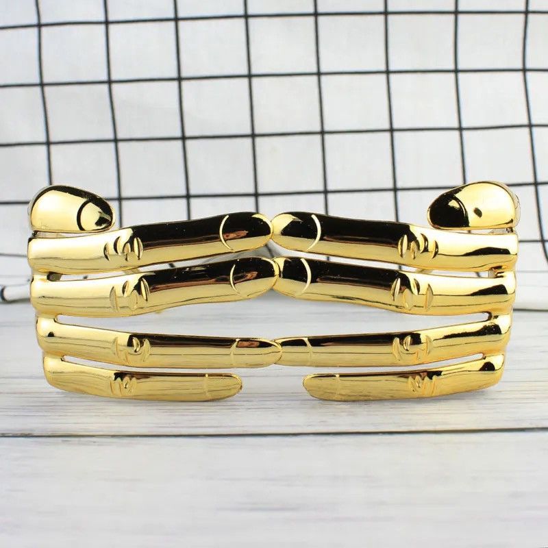 Vintage Gold Bar Fingers Festival Glasses 😎 Size ONE SIZE - 2 Thumbnail