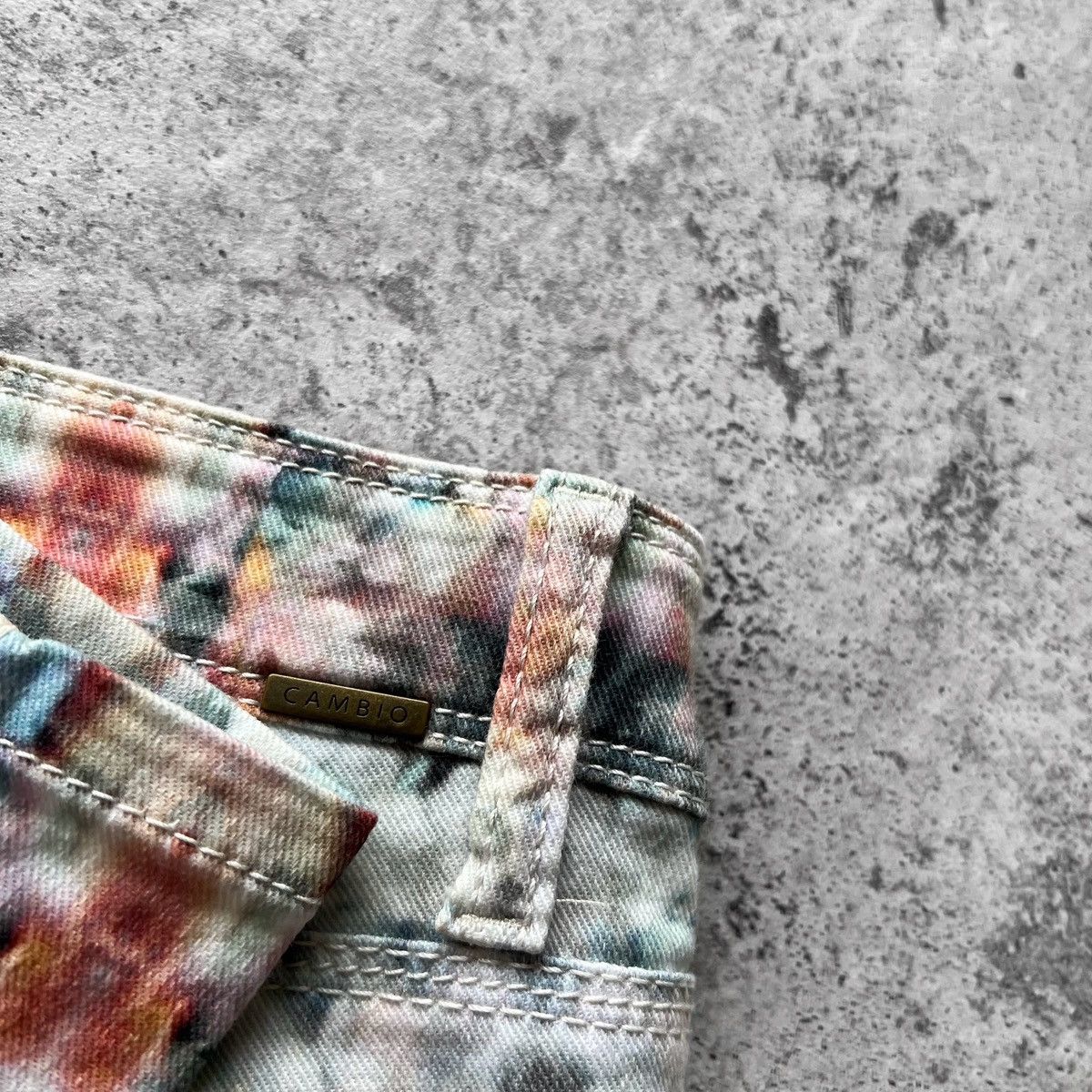 Designer × Other Cambio Womens Abstract Multicolor Cotton Trousers Pants Size 28" / US 6 / IT 42 - 5 Thumbnail
