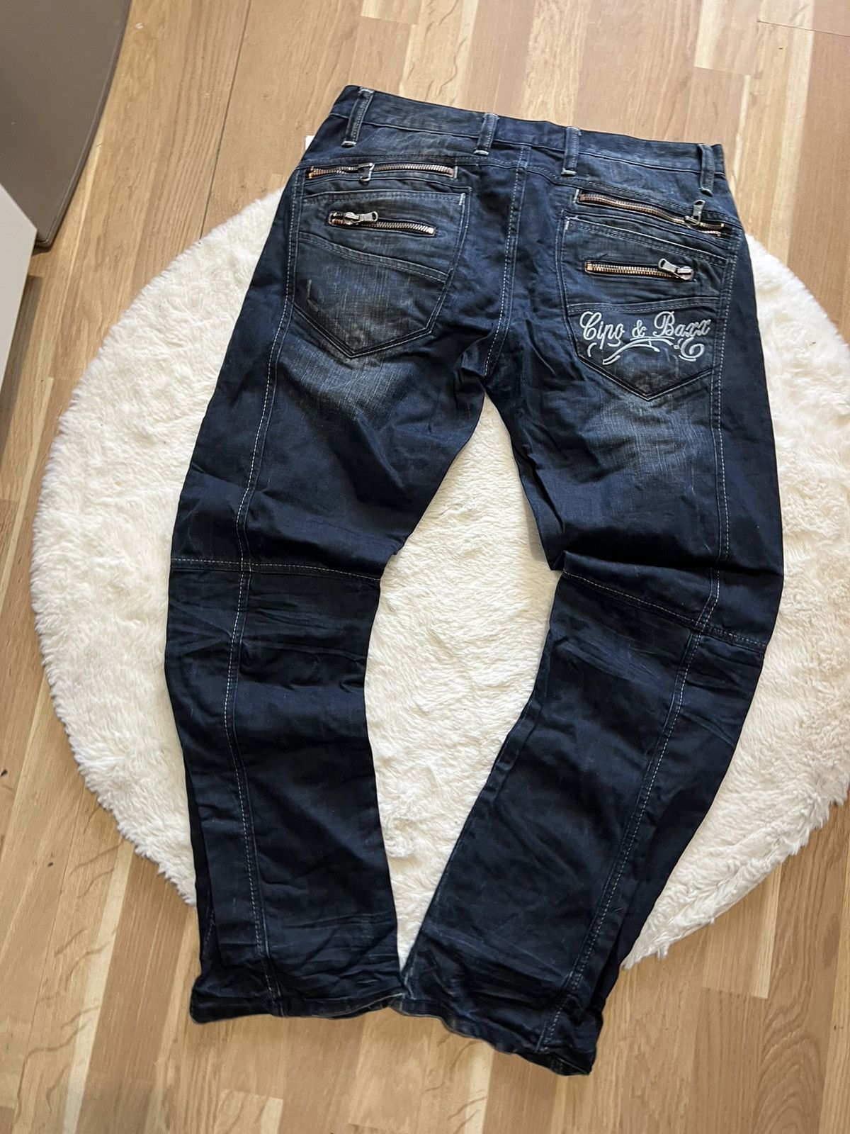 Le Grande Bleu (L.G.B.) Vintage jeans balenciaga style archive double zip 999 Size US 33 - 2 Thumbnail