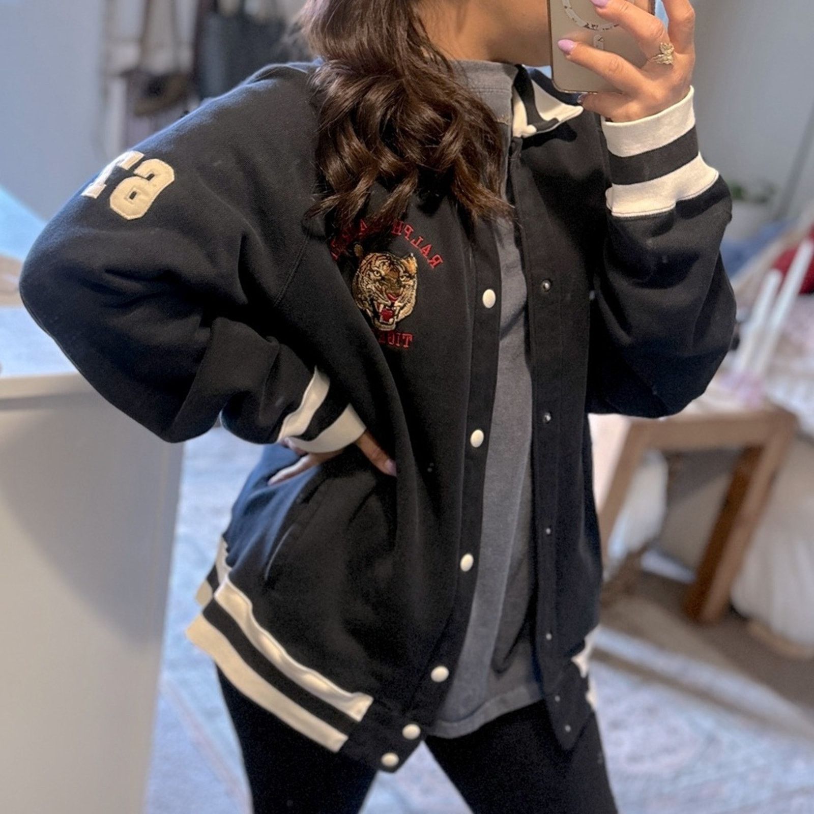 Polo Ralph Lauren Vintage RALPH LAUREN POLO Sport Varsity Jacket RL 90s Patch Size US L / EU 52-54 / 3 - 3 Thumbnail