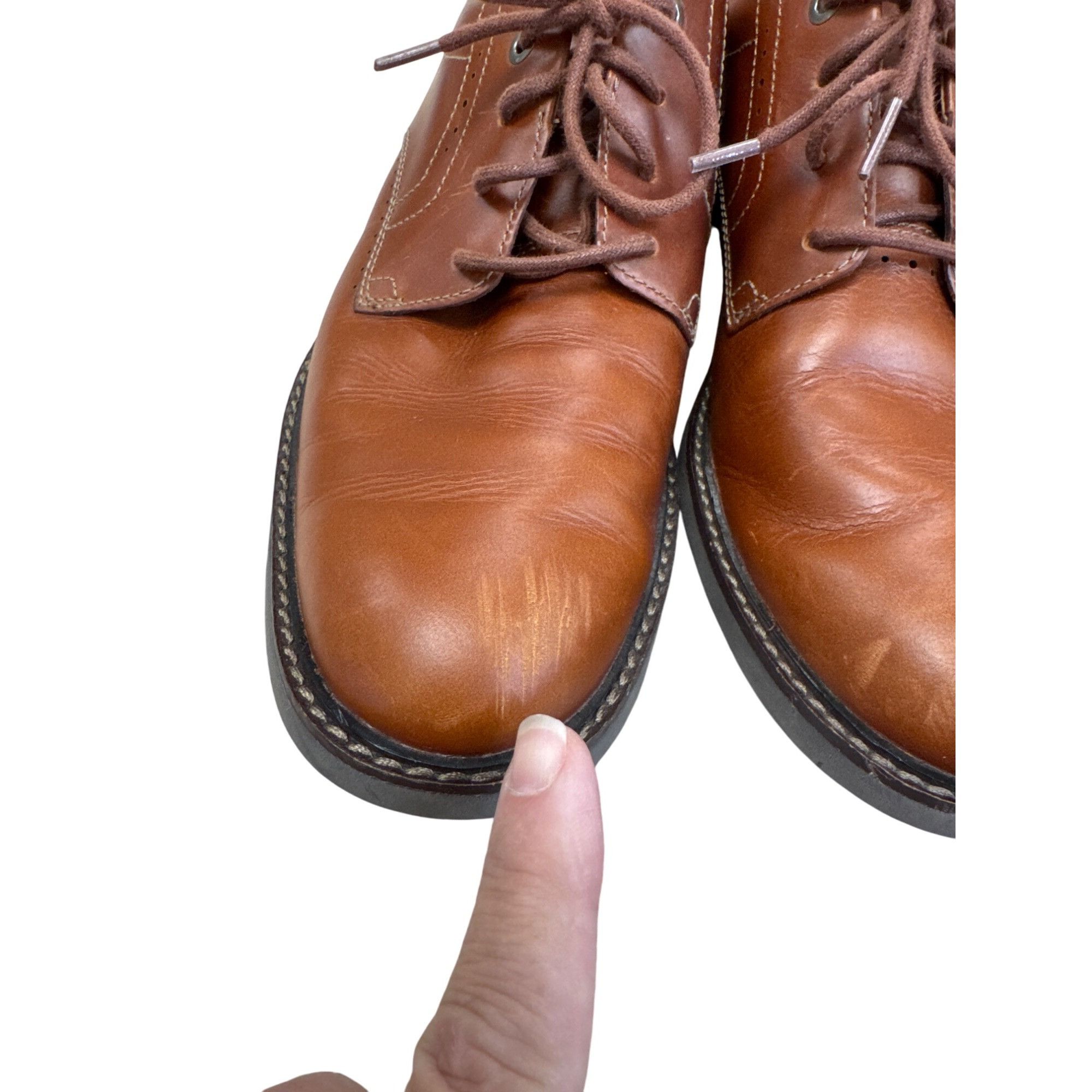 Clarks Clarks Mens Brown Leather Lace-Up Oxfords Shoes Size 9.5 SKU Size US 9.5 / EU 42-43 - 7 Thumbnail