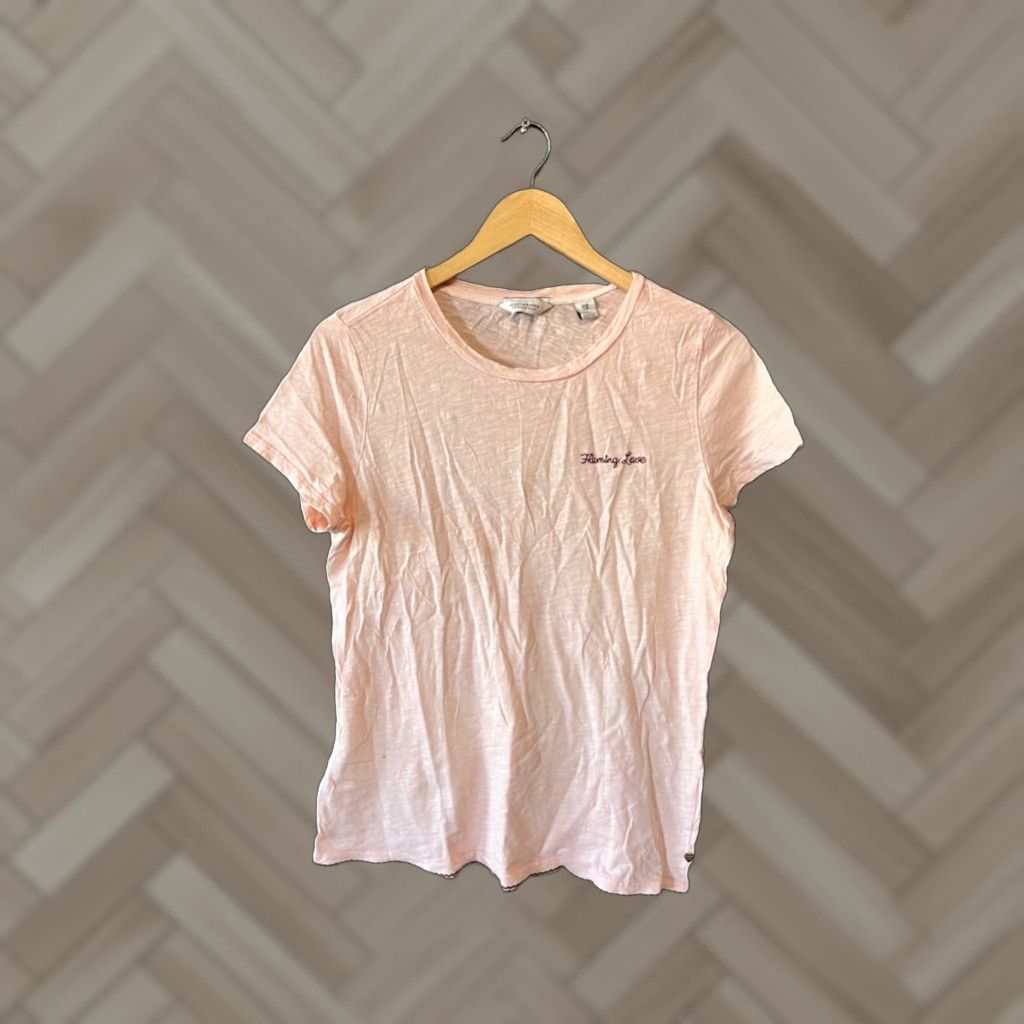 Scotch & Soda Scotch & Soda Shirt Womens L Pink Short Sleeve Crew Neck T-Shirt Casual Hippie Plush Basic All Seasons Easy Care Preshrunk Size L / US 10 / IT 46 - 1 Thumbnail