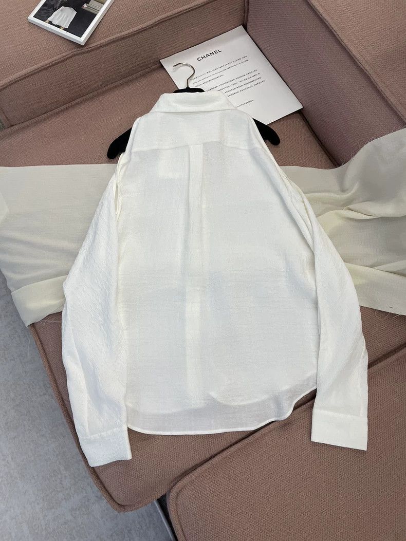 Chanel Chanel 26C early spring vacation white silk jacquard dark Size XS / US 0-2 / IT 36-38 - 3 Thumbnail