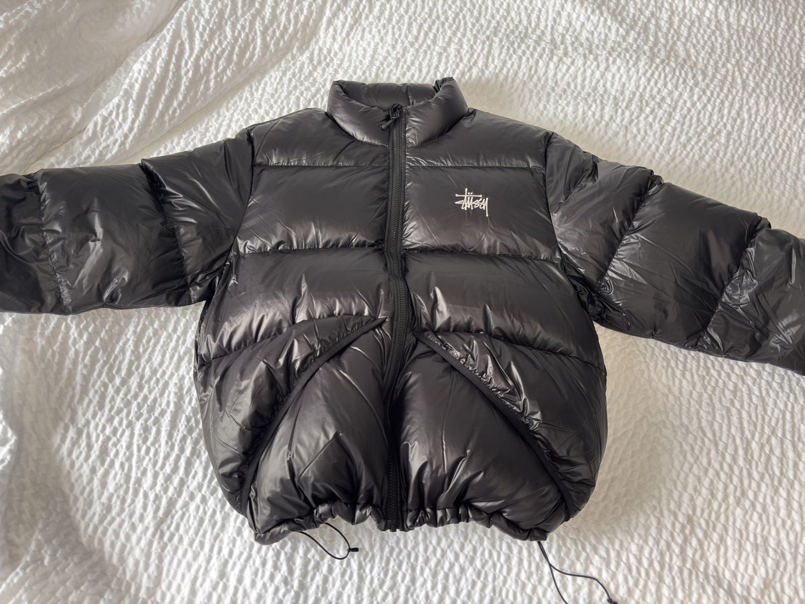Stussy Black Down Puffer Jacket (Size S)