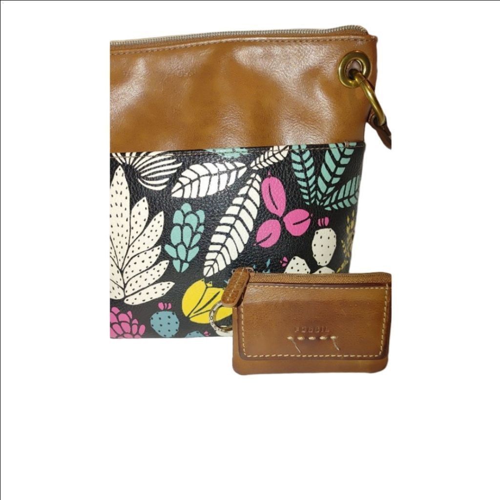 Fossil Fossil Eliza Crossbody Dark Floral w. Small Leather Wallet Size ONE SIZE - 1 Thumbnail