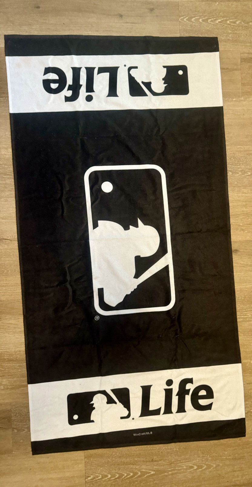 MLB MLB Life Official XLarge Beach Towel Black/White New Size ONE SIZE - 3 Thumbnail