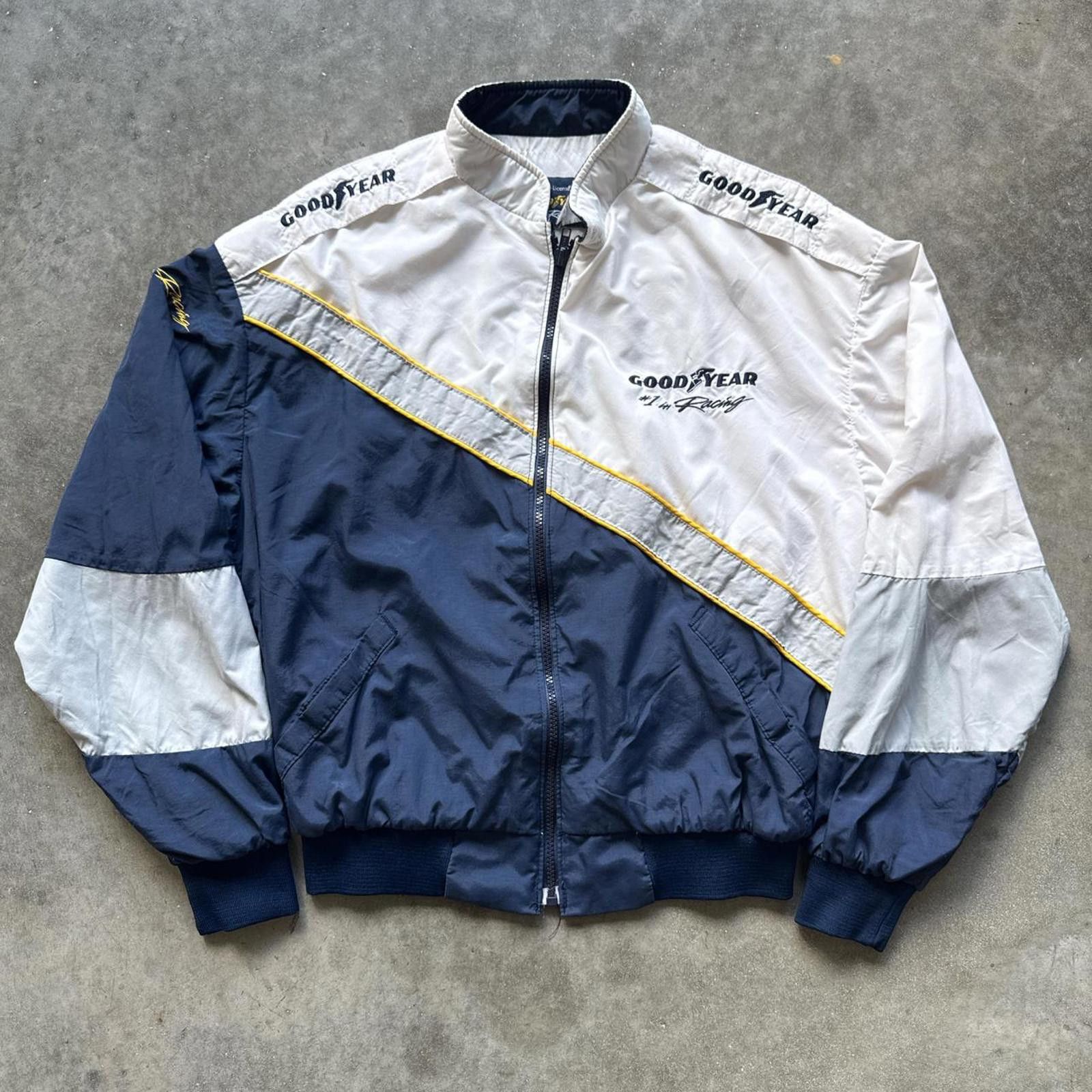 Other Good Year 90’s Two Tone Full Zip Up Windbreaker Jacket Size US L / EU 52-54 / 3 - 1 Thumbnail
