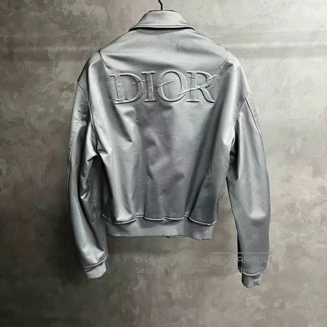 Dior Dior Gray Embossed Glossy Lapel Jacket. Size XS / US 0-2 / IT 36-38 - 2 Thumbnail