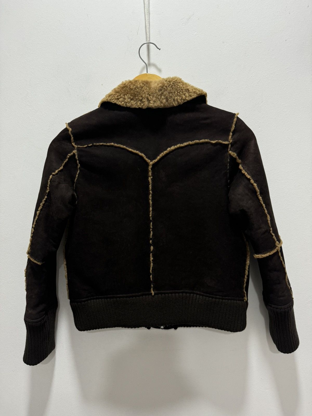 Japanese Brand × Vintage JAPANESE SPICK AND SPAN SHEEP SKIN FURRY PILOT COAT Size XS / US 0-2 / IT 36-38 - 8 Thumbnail