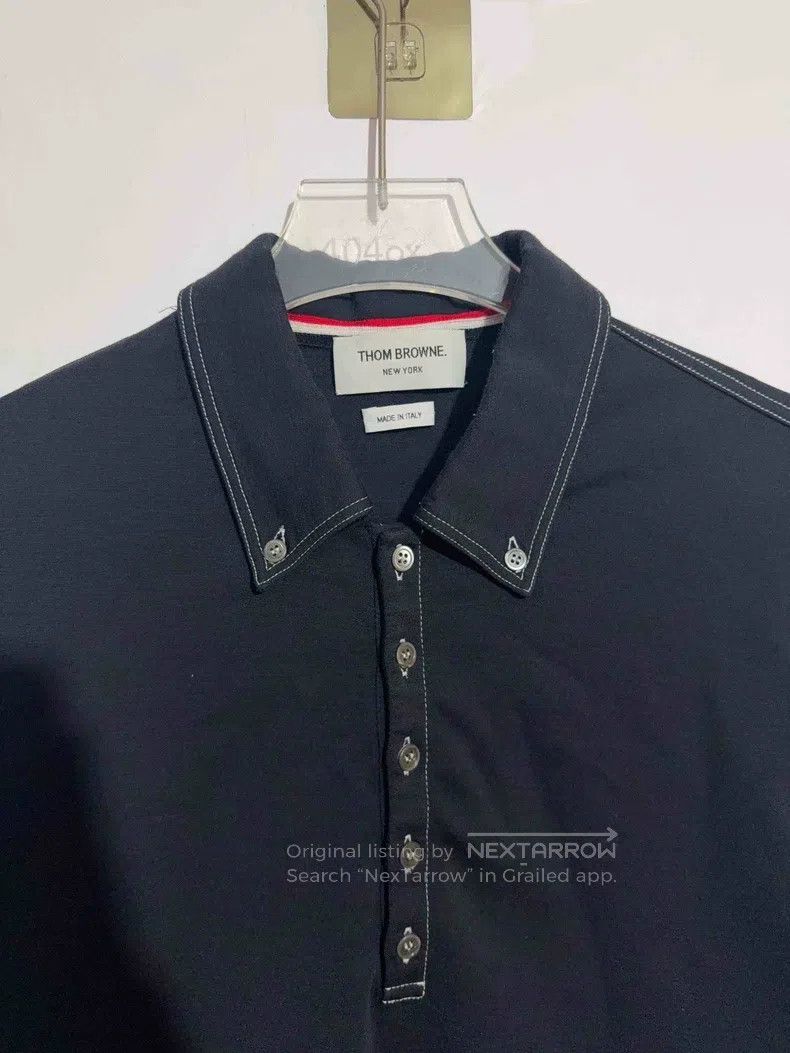 Thom Browne Thom Browne Polo collar blue short sleeves Size US XL / EU 56 / 4 - 3 Thumbnail