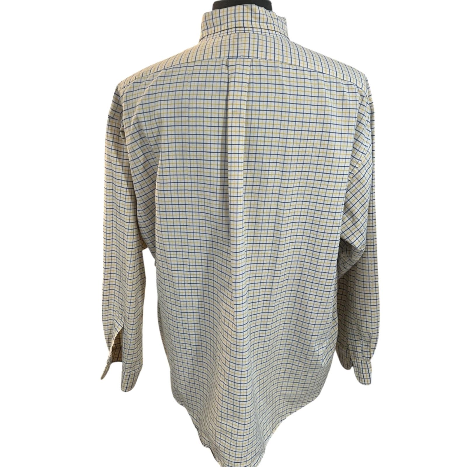 Polo Ralph Lauren VINTAGE Polo Ralph Lauren Big Shirt Mens XL Button-Up Plaid Collared Yellow 100% Cotton Classic Shirt Size US XL / EU 56 / 4 - 5 Thumbnail