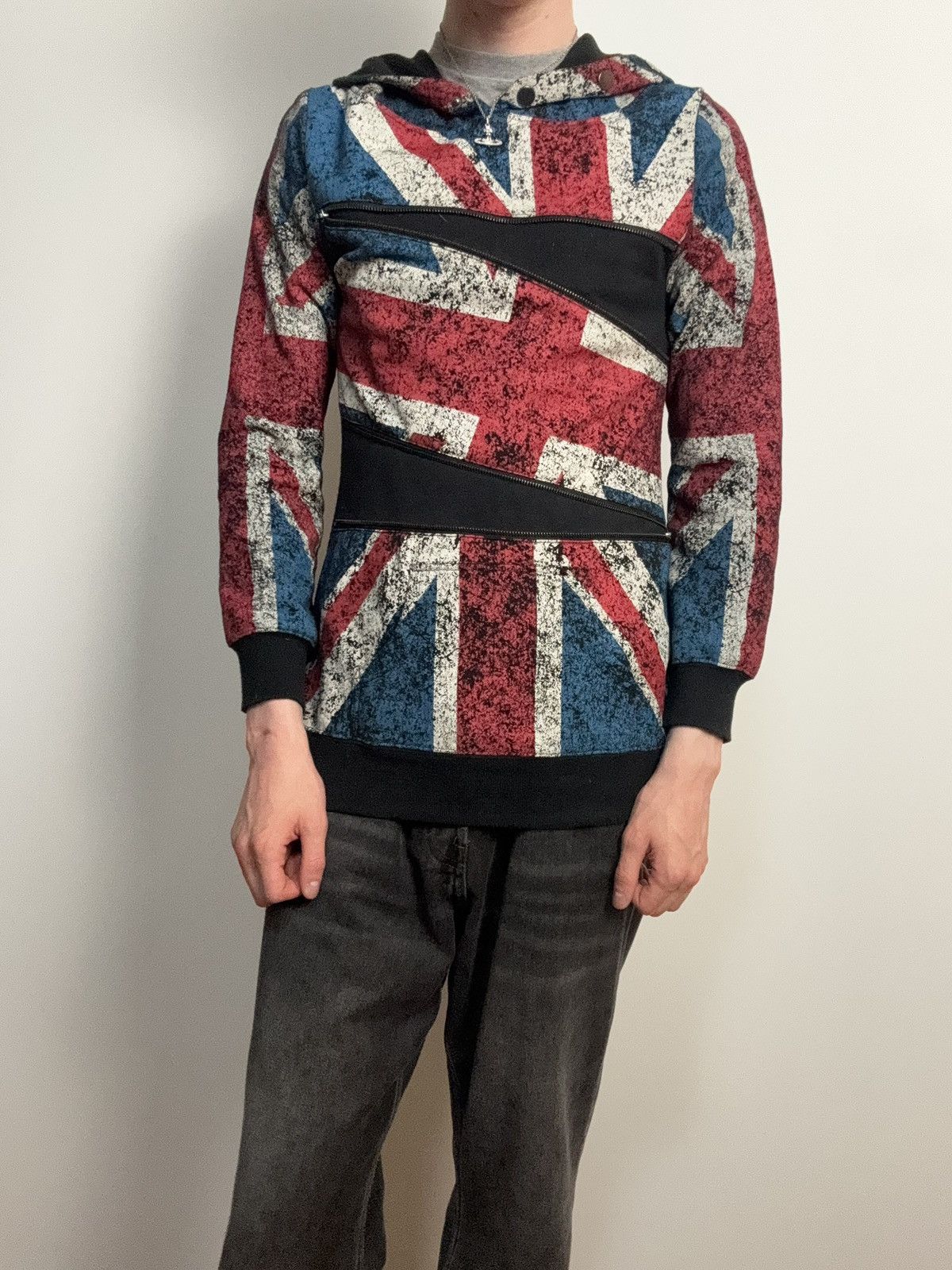 Japanese Brand Avant garde United Kingdom flag zipper hoodie Japanese style Size US S / EU 44-46 / 1 - 12 Thumbnail