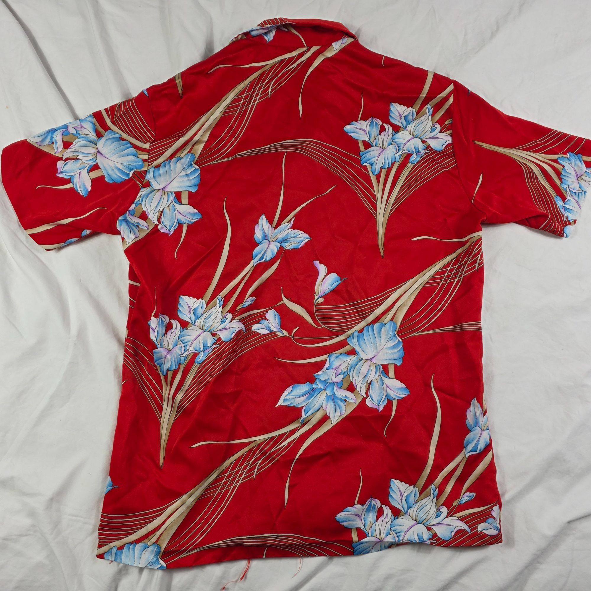 Other Vintage Waltah Clarks Mens Large Red Blue Floral Button Up H Size US L / EU 52-54 / 3 - 2 Thumbnail