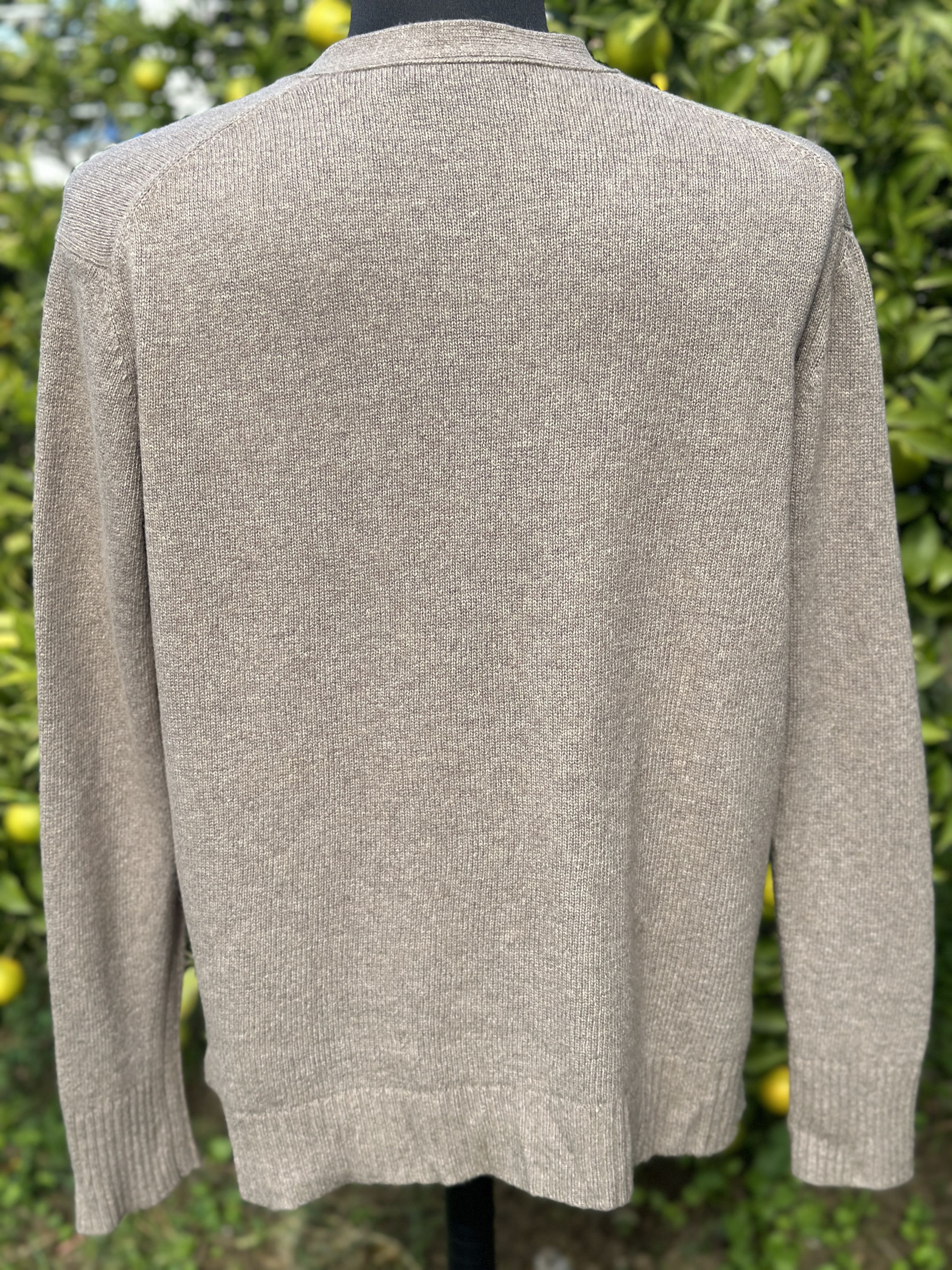 Other Jenni Kayne Taupe Cardigan Knit Cashmere Wool Size 2XL Size XXL / US 16-18 / IT 52-54 - 12 Thumbnail