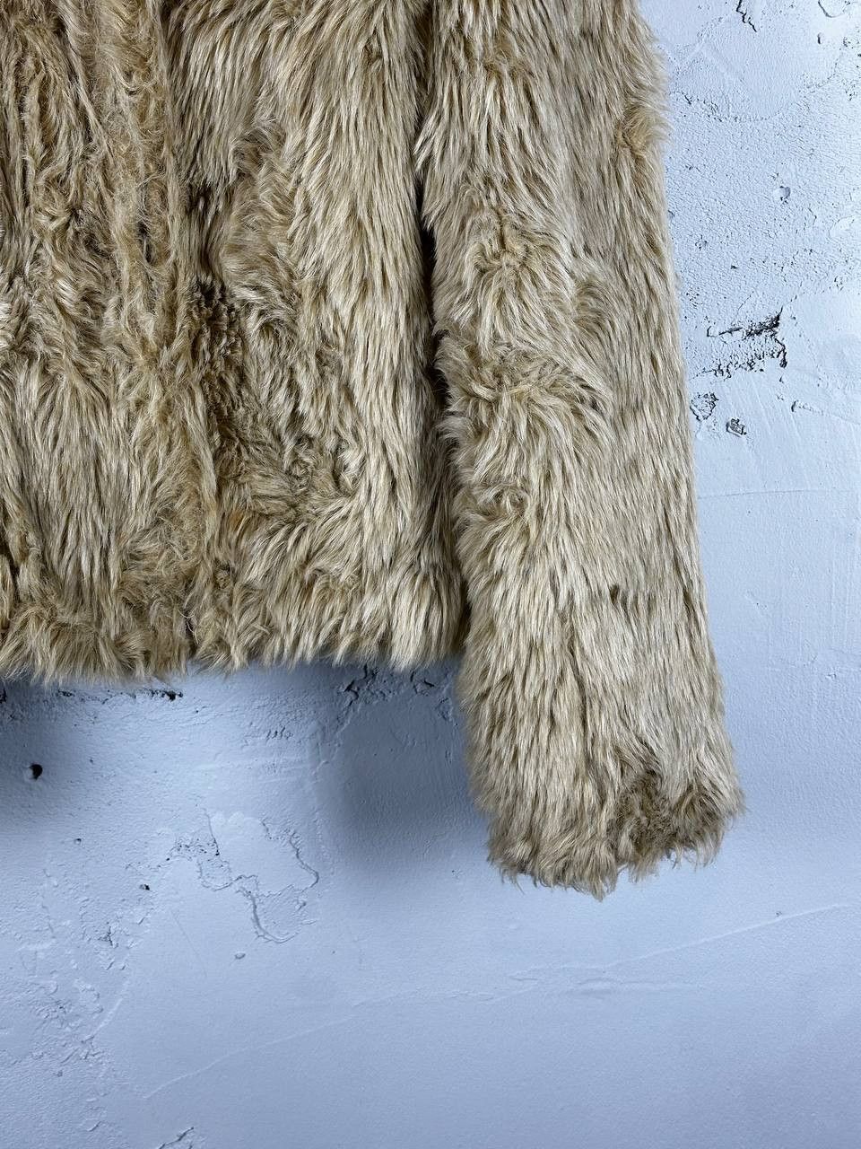 Other Vintage Avantgarde Biker Cropped Faux Fur Jacket Y2K Size S / US 4 / IT 40 - 5 Thumbnail