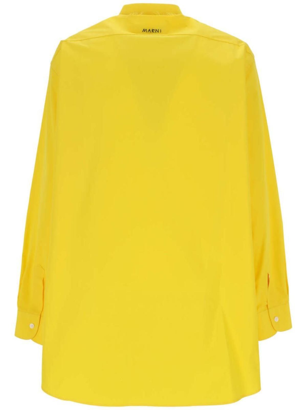 Marni o1y0225 Solid Color Shirt in Yellow Size US M / EU 48-50 / 2 - 2 Thumbnail