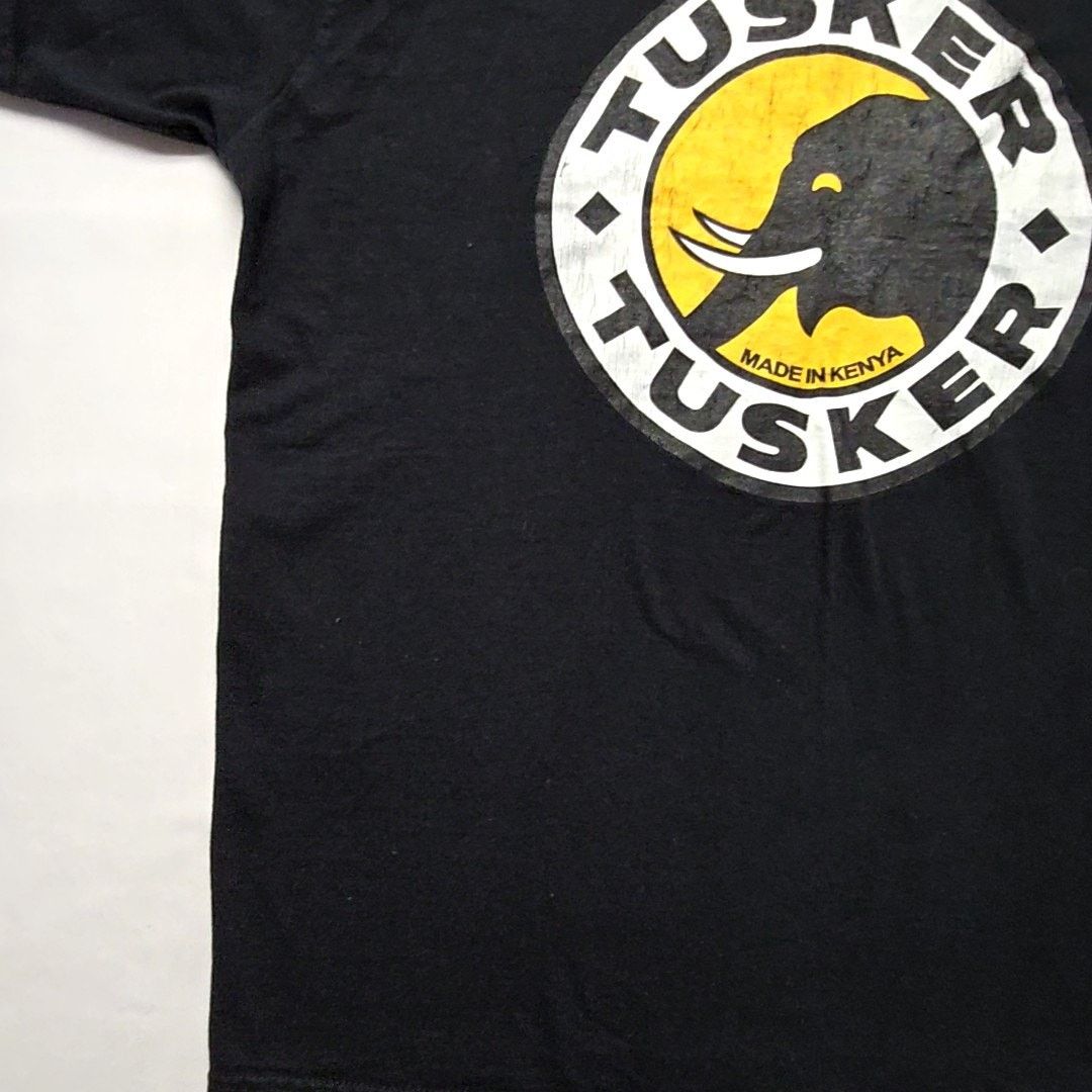 Vintage Vintage Tusker Beer Graphic Tee Black Elephant L Kenya Shirt Size US L / EU 52-54 / 3 - 4 Thumbnail