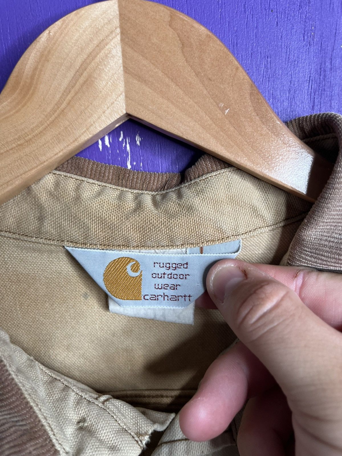Carhartt × Vintage Vintage 90s Carhartt faded tan button up shirt Size US XXL / EU 58 / 5 - 4 Thumbnail