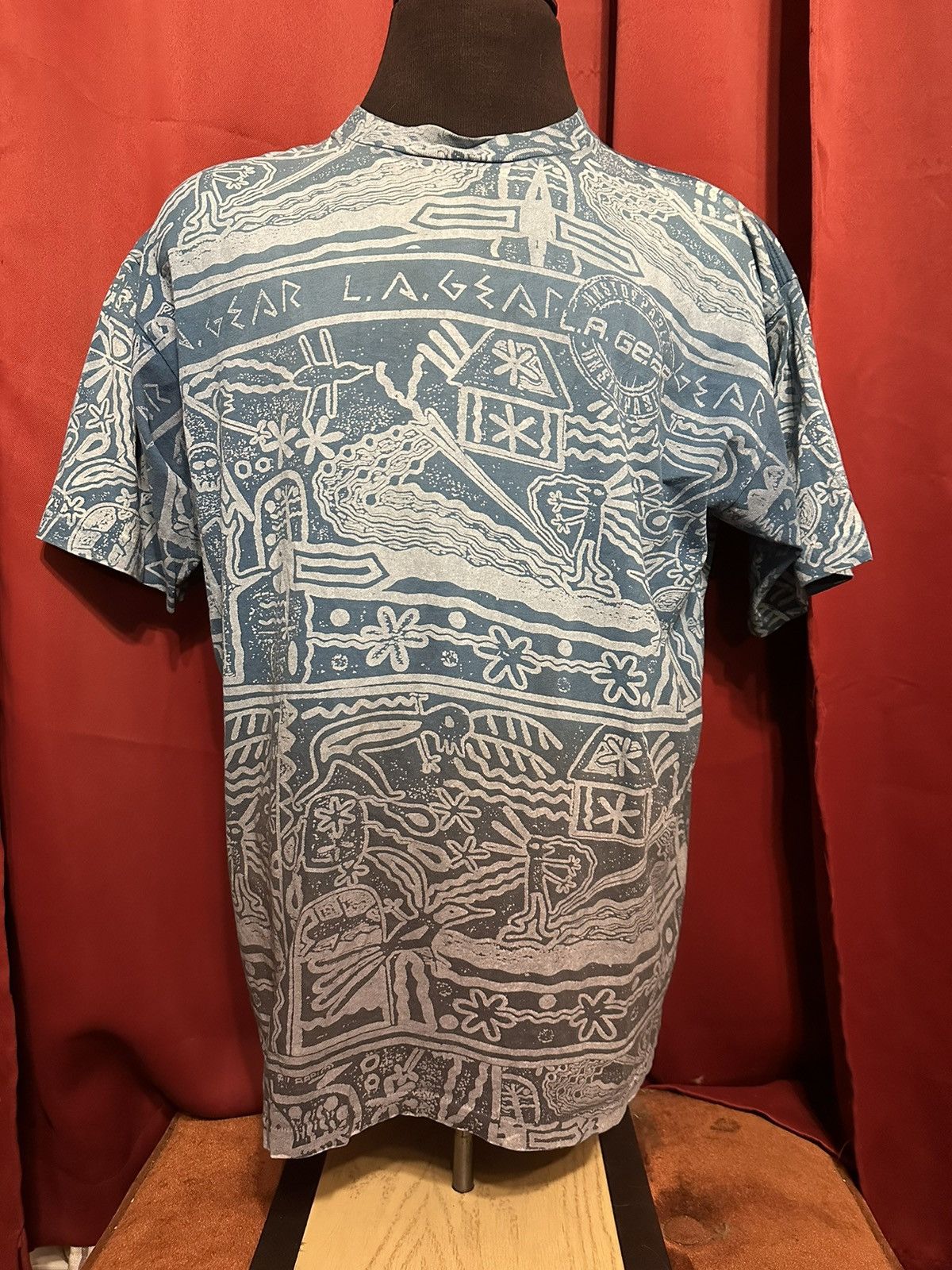 La Gear × Vintage Vintage LA Gear Tshirt 90’s All Over Print Surf Tee Grail Size US L / EU 52-54 / 3 - 1 Thumbnail